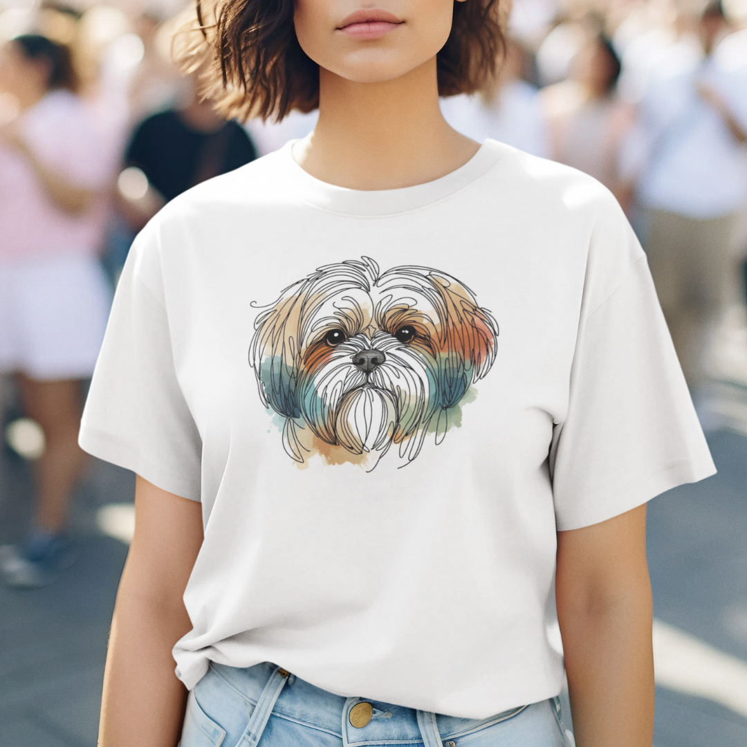Shih tzu Aquarela