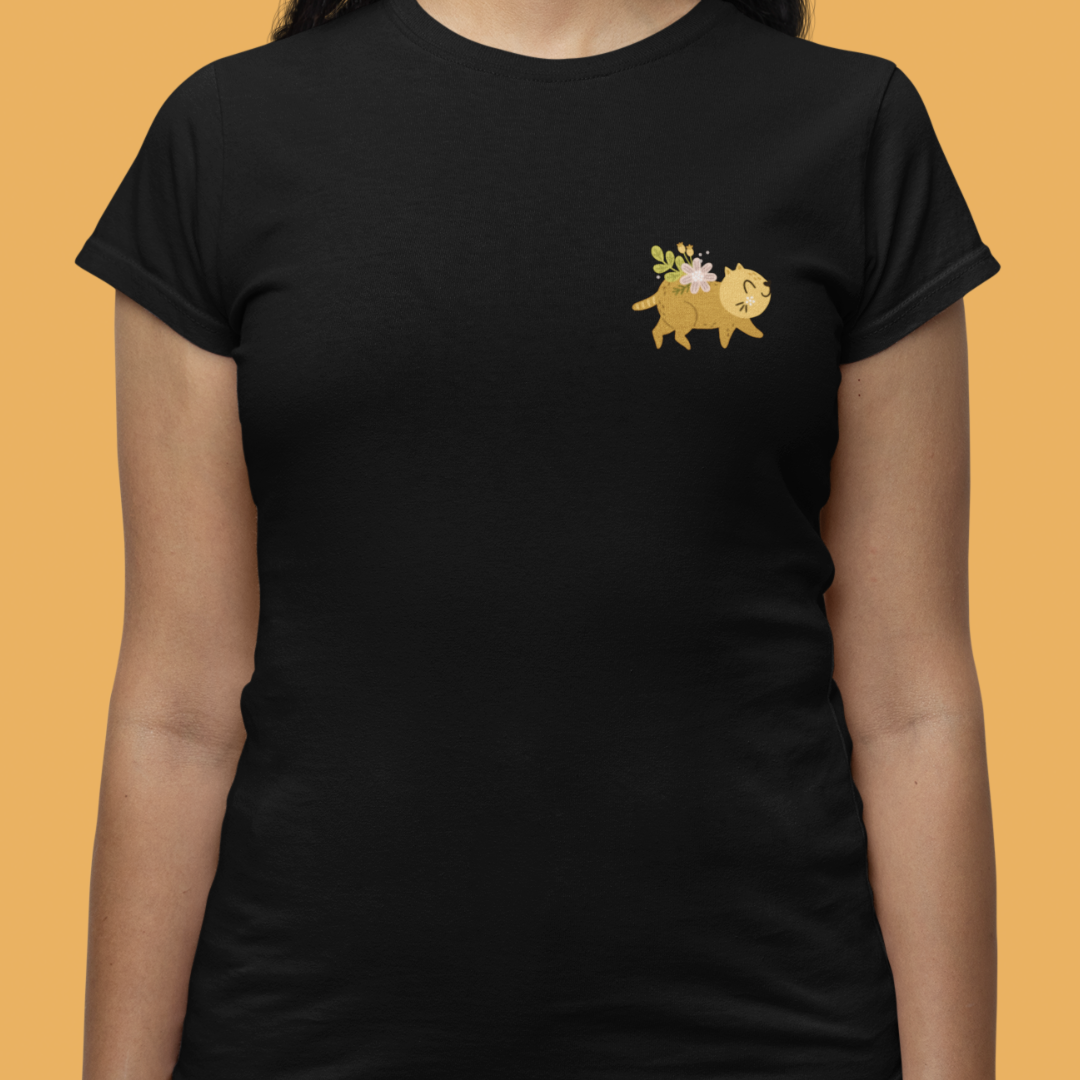 Babylook Gato Amarelo