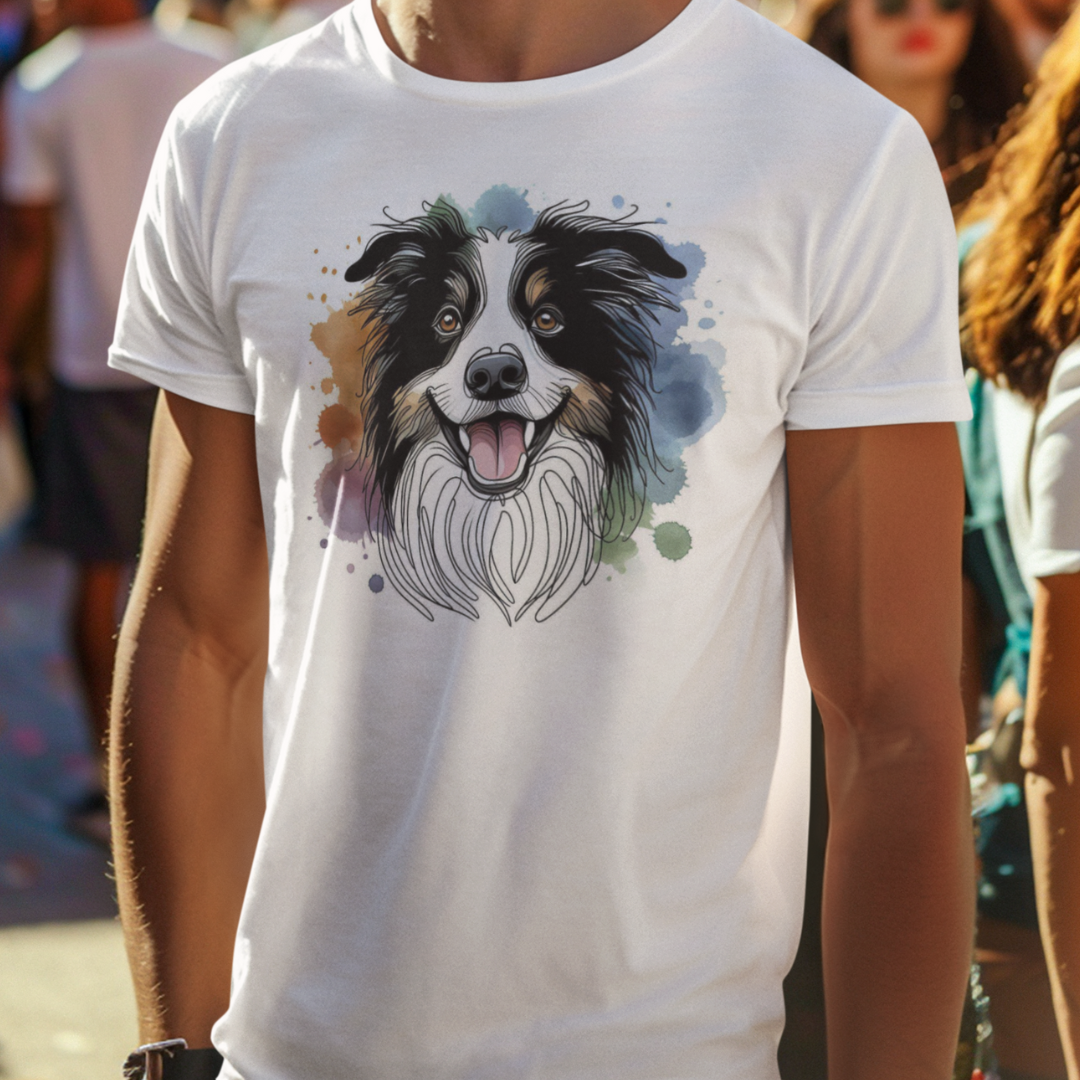 Border Collie Aquarela