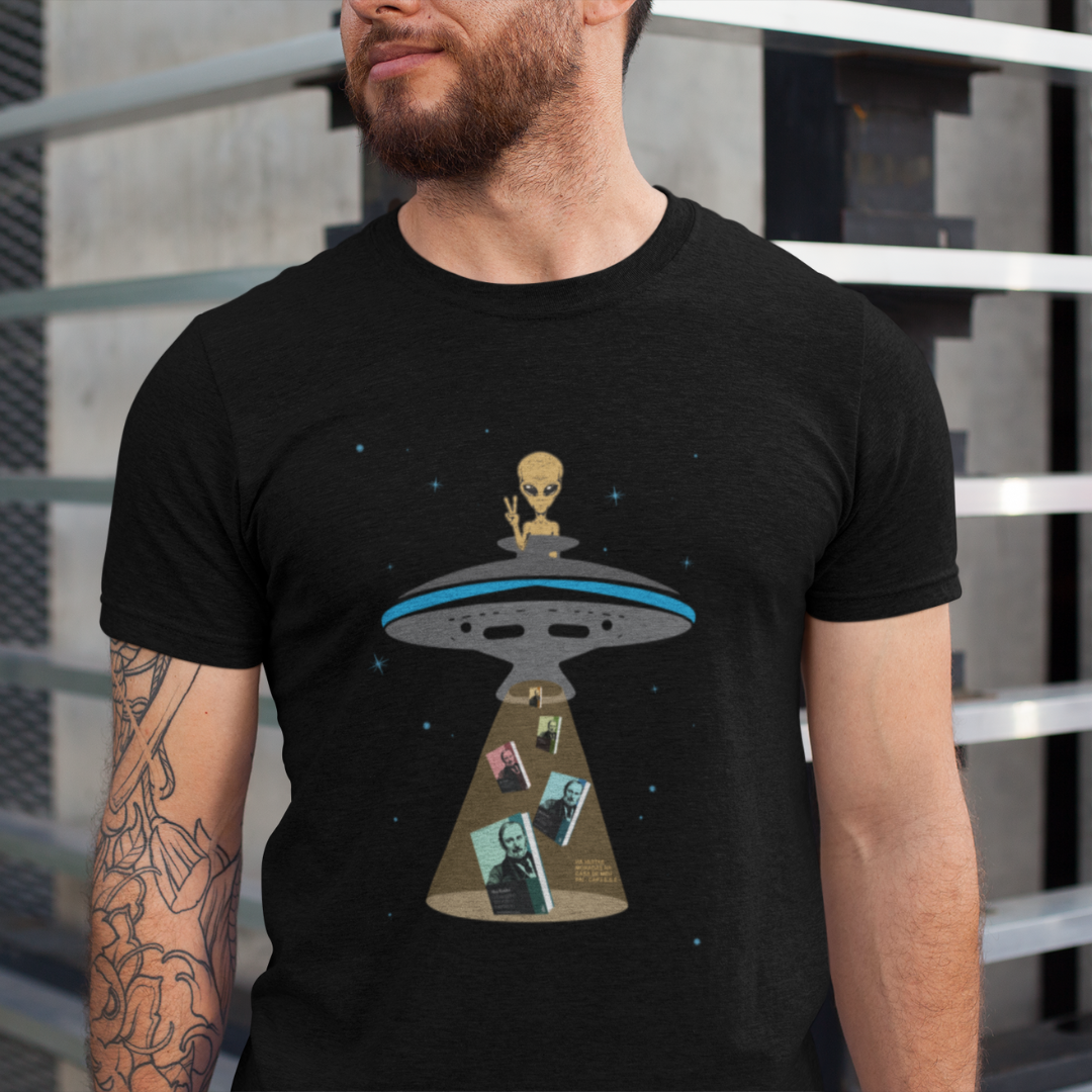 Camiseta Espírita Abdução Obras Básicas