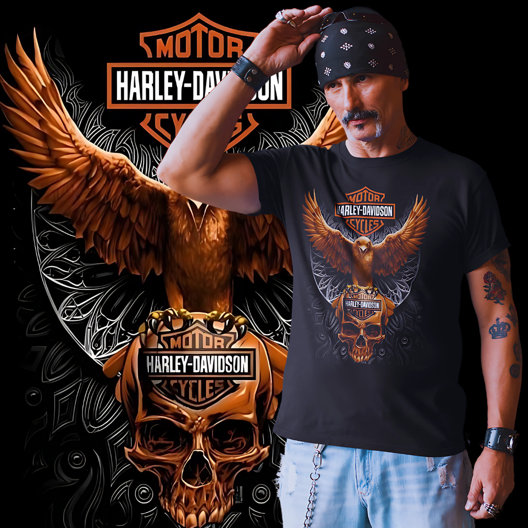 Camisetas Harley Águia Dourada
