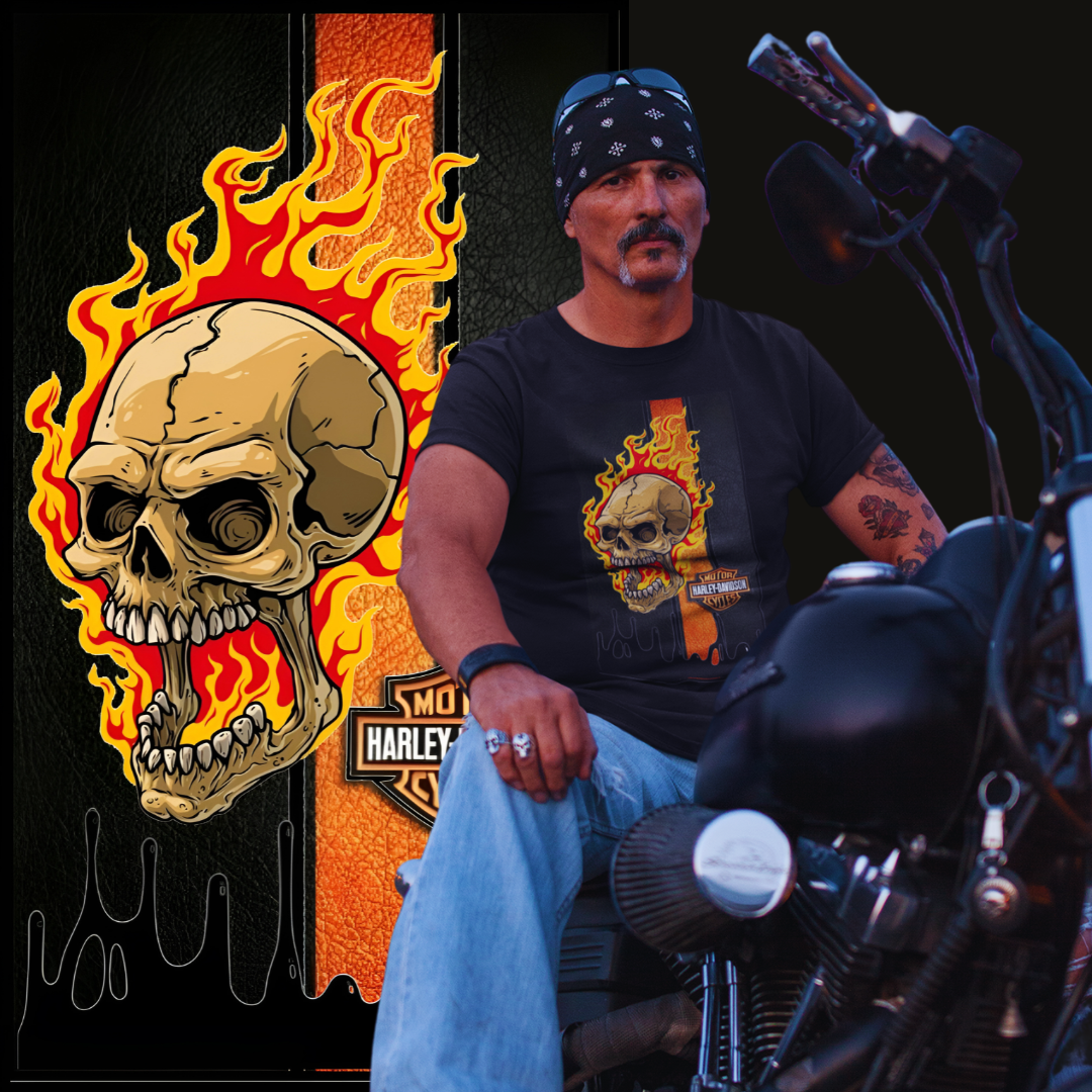 Camisetas Harley Fogo