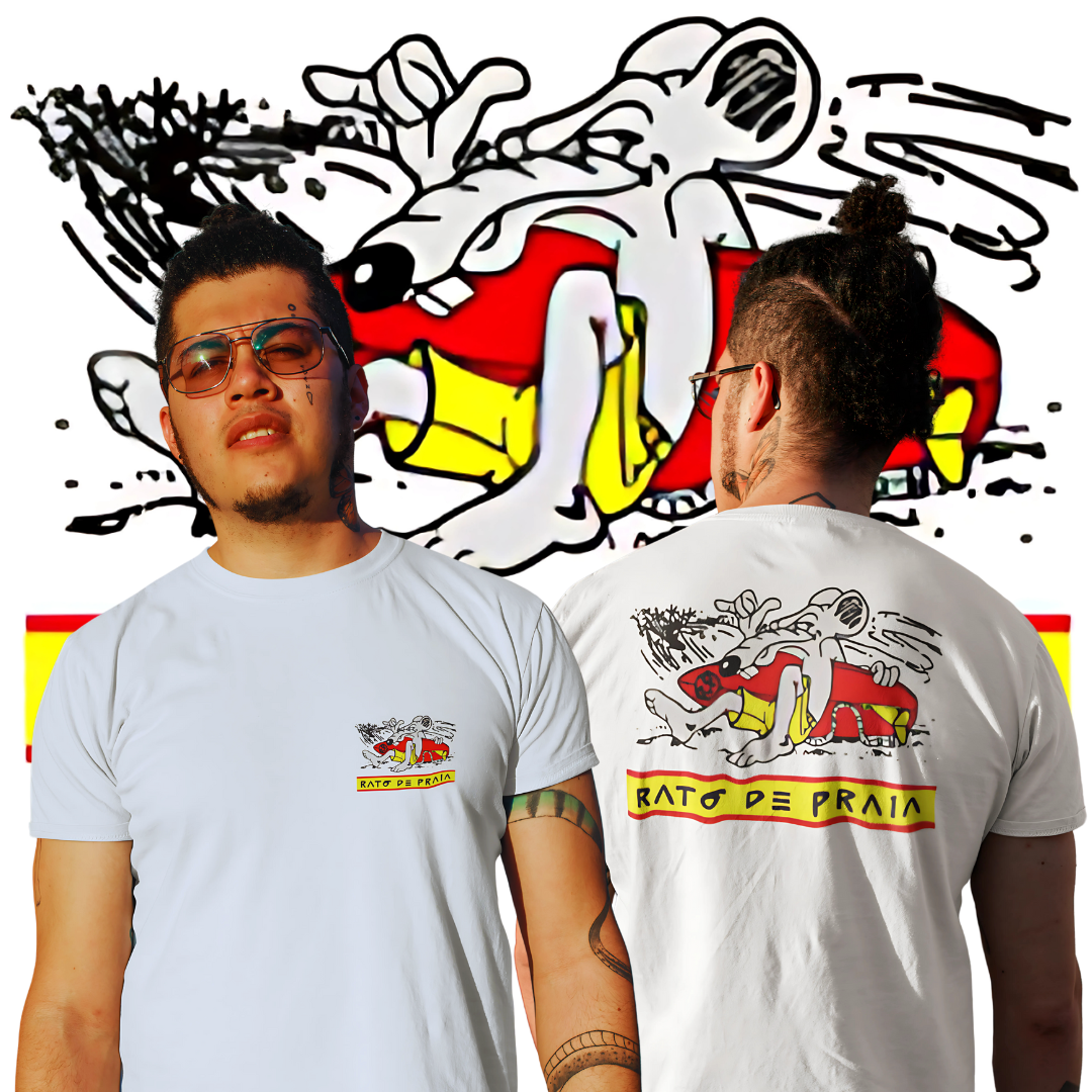 Camisetas Rato de Praia Frente e Costas