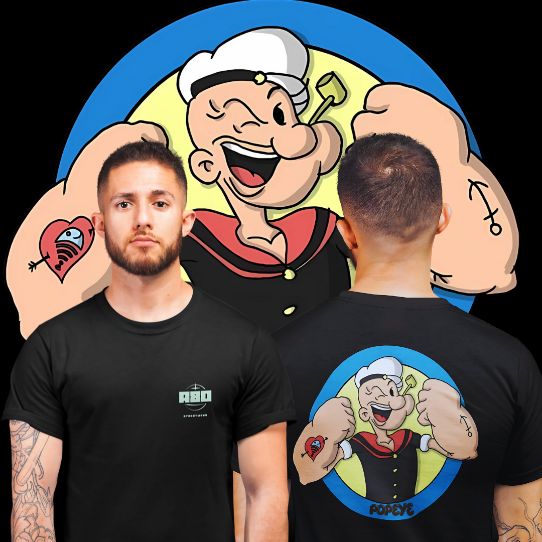 Camisetas Popeye Frente Costas