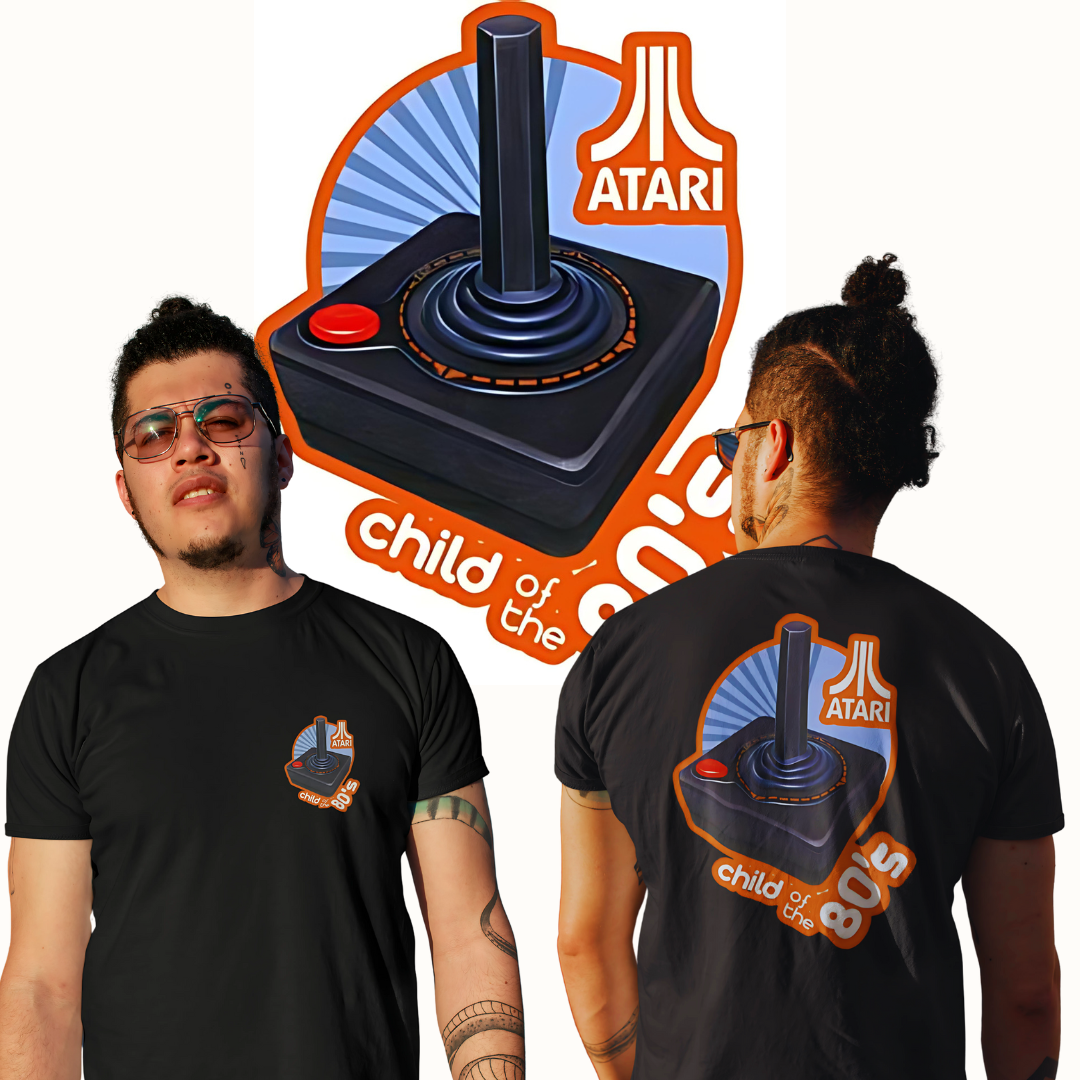 Camisetas Atari Controle Frente Costas