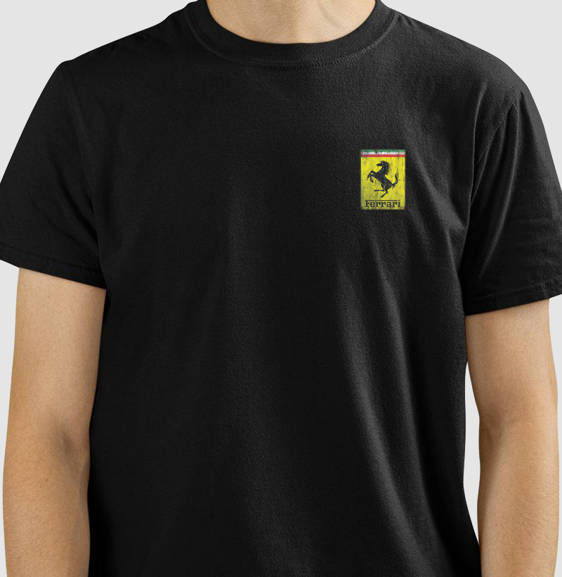 Camisetas Ferrari Minimalista