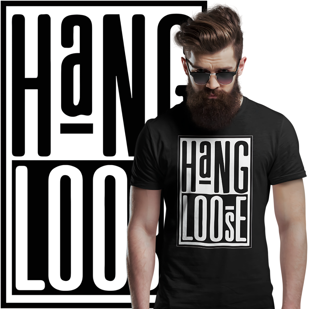 Camisetas Hang Loose Preto Branco