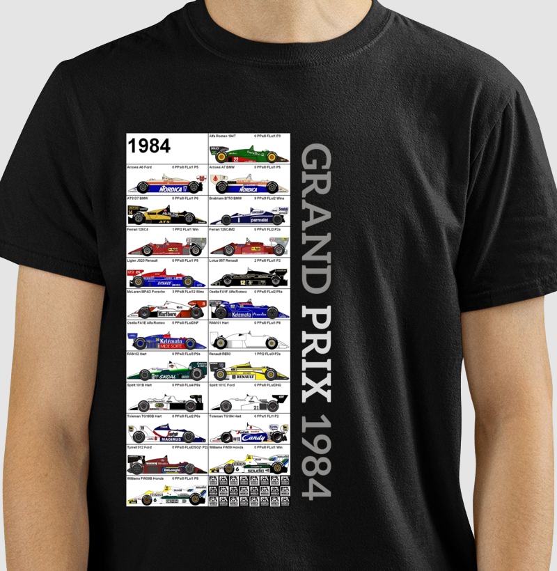Camisetas Grand Prix 1984