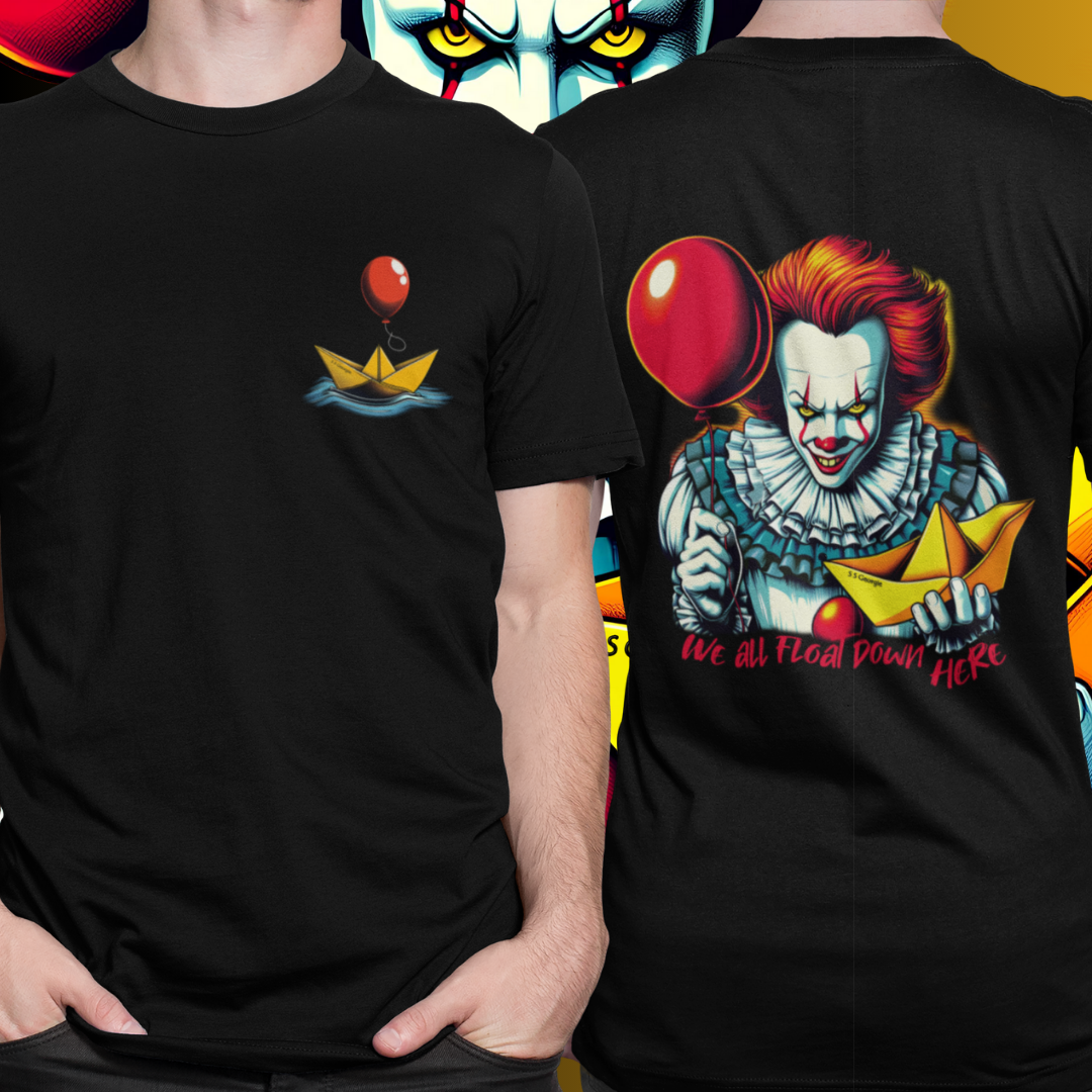 CAMISETA PENNYWISE IT A COISA - FRENTE E COSTAS