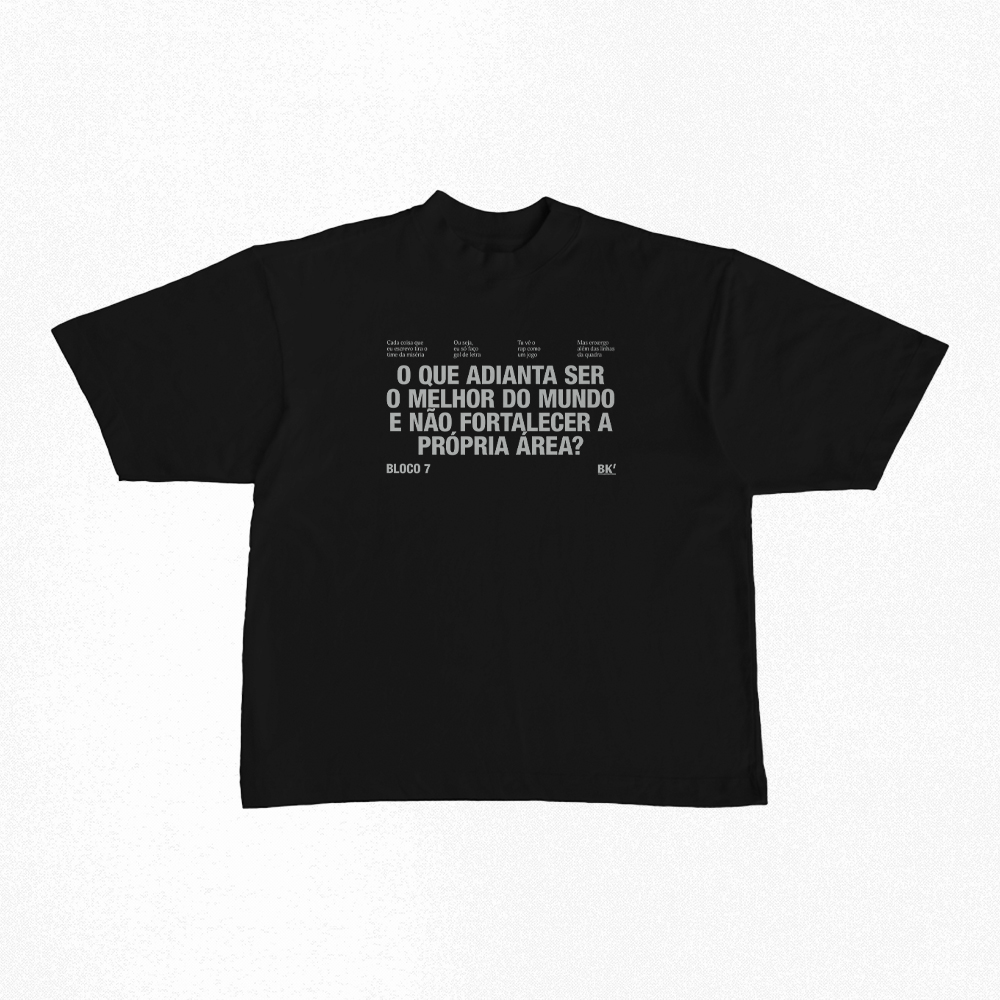 Camiseta Oversized | Bloco 7 - BK