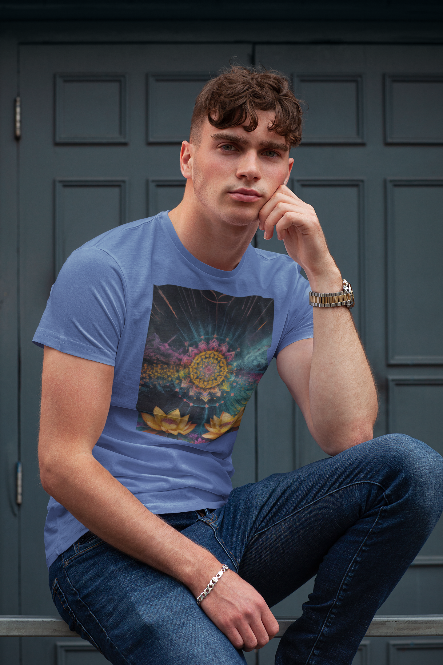 Coleção Mandalas 02<br>T-Shirt Unissex Estonada