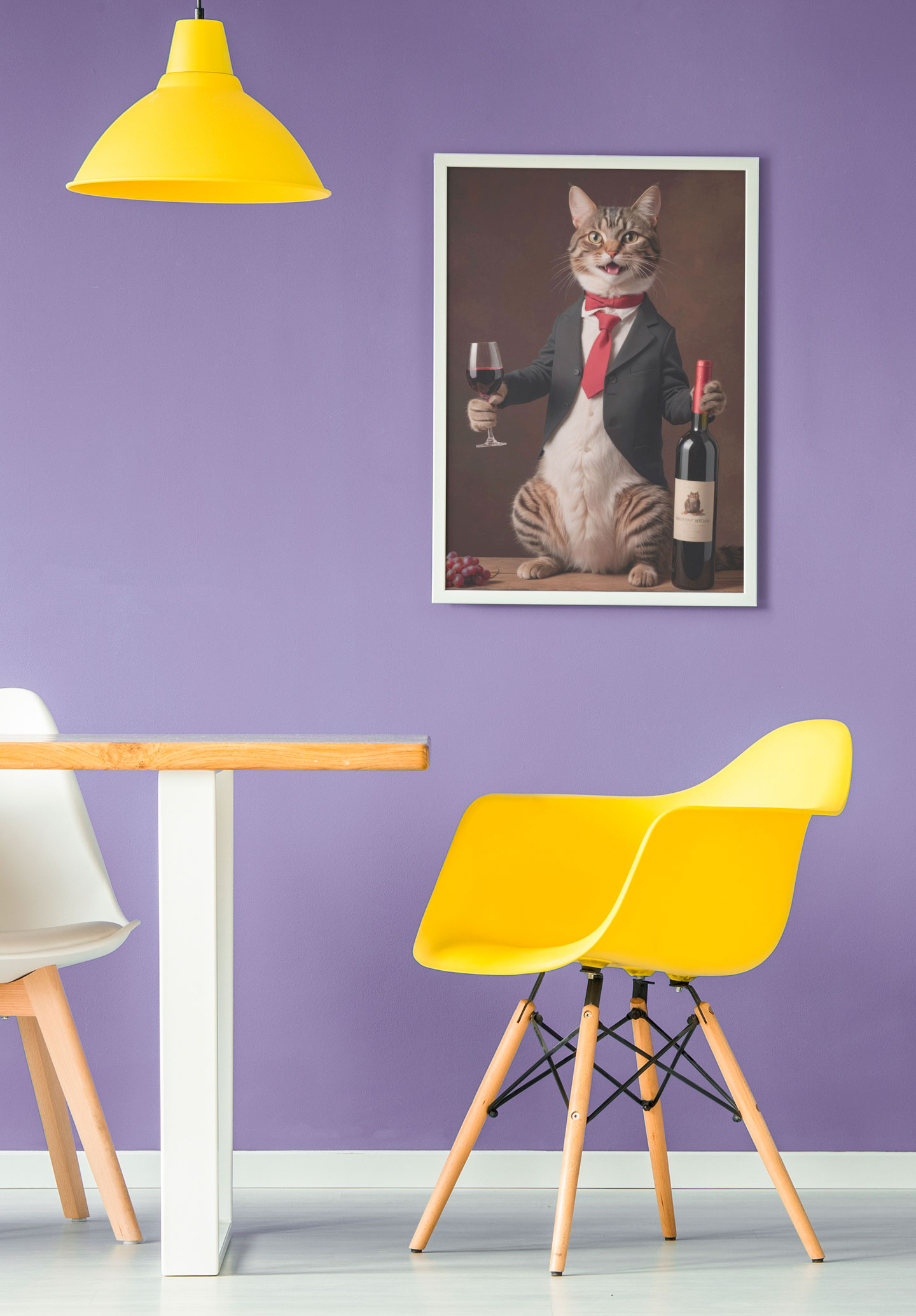 Gato sommelier 01<br>Poster / Retrato