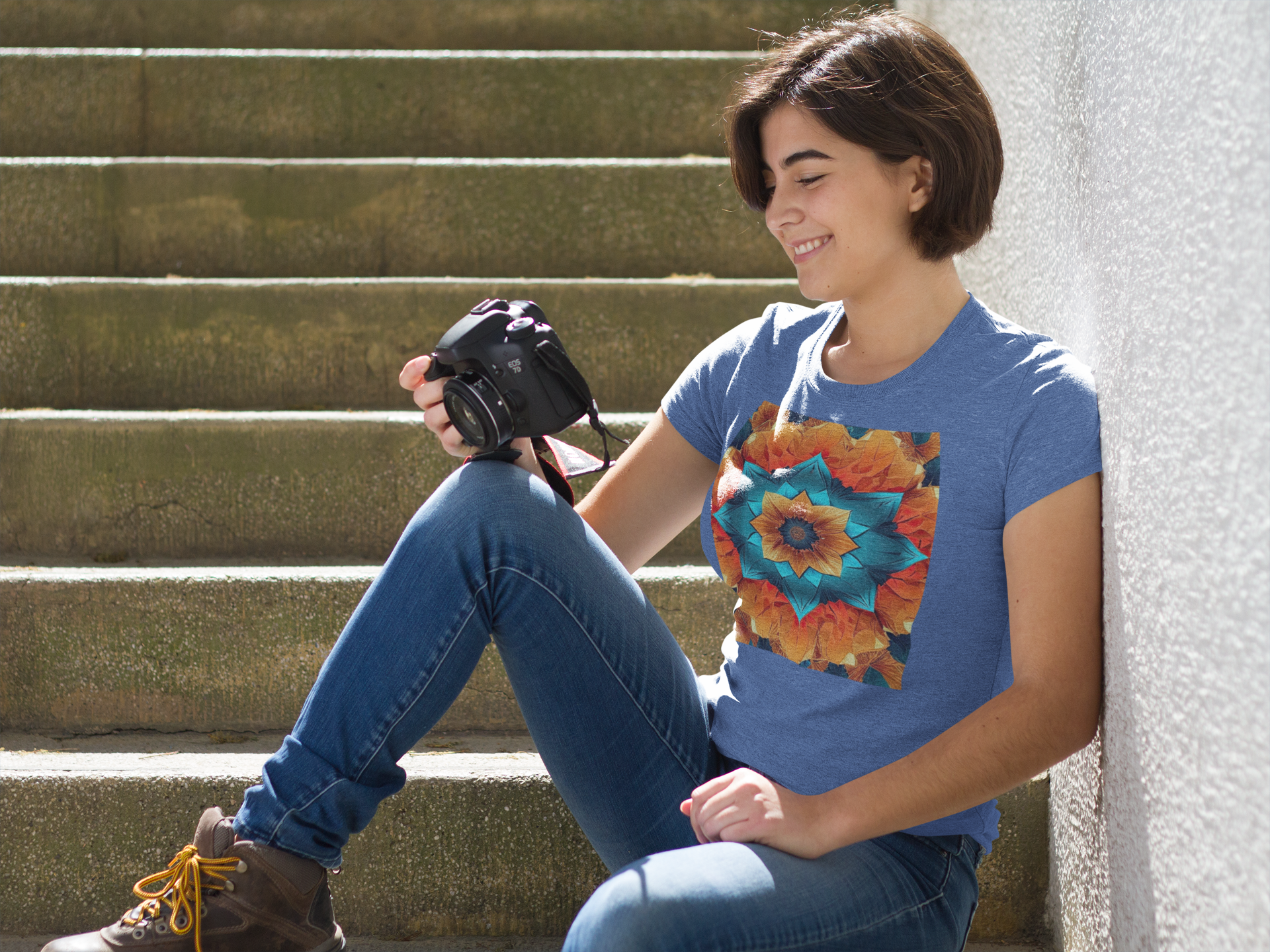 Coleção Mandalas 12<br>T-Shirt Unissex Estonada