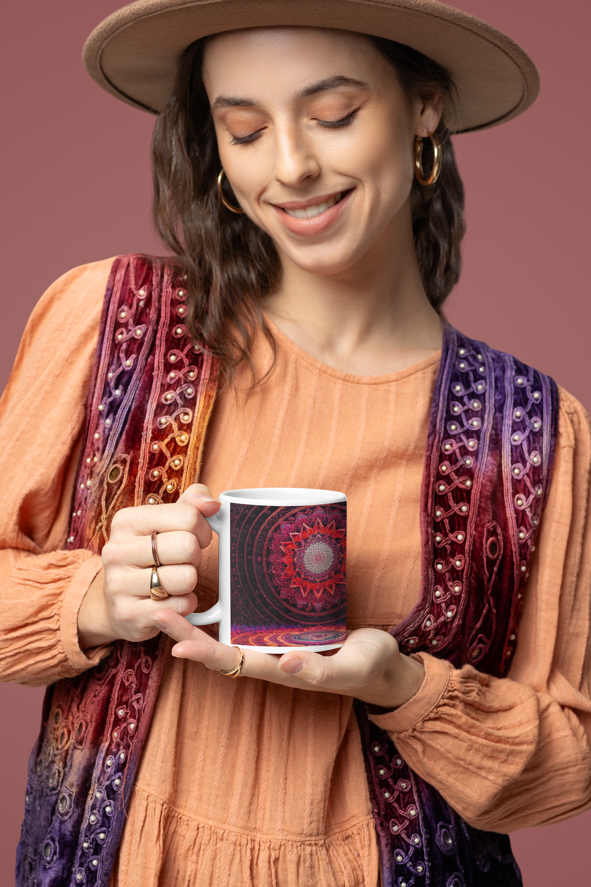 Coleção Mandalas 04<br> Caneca de Porcelana