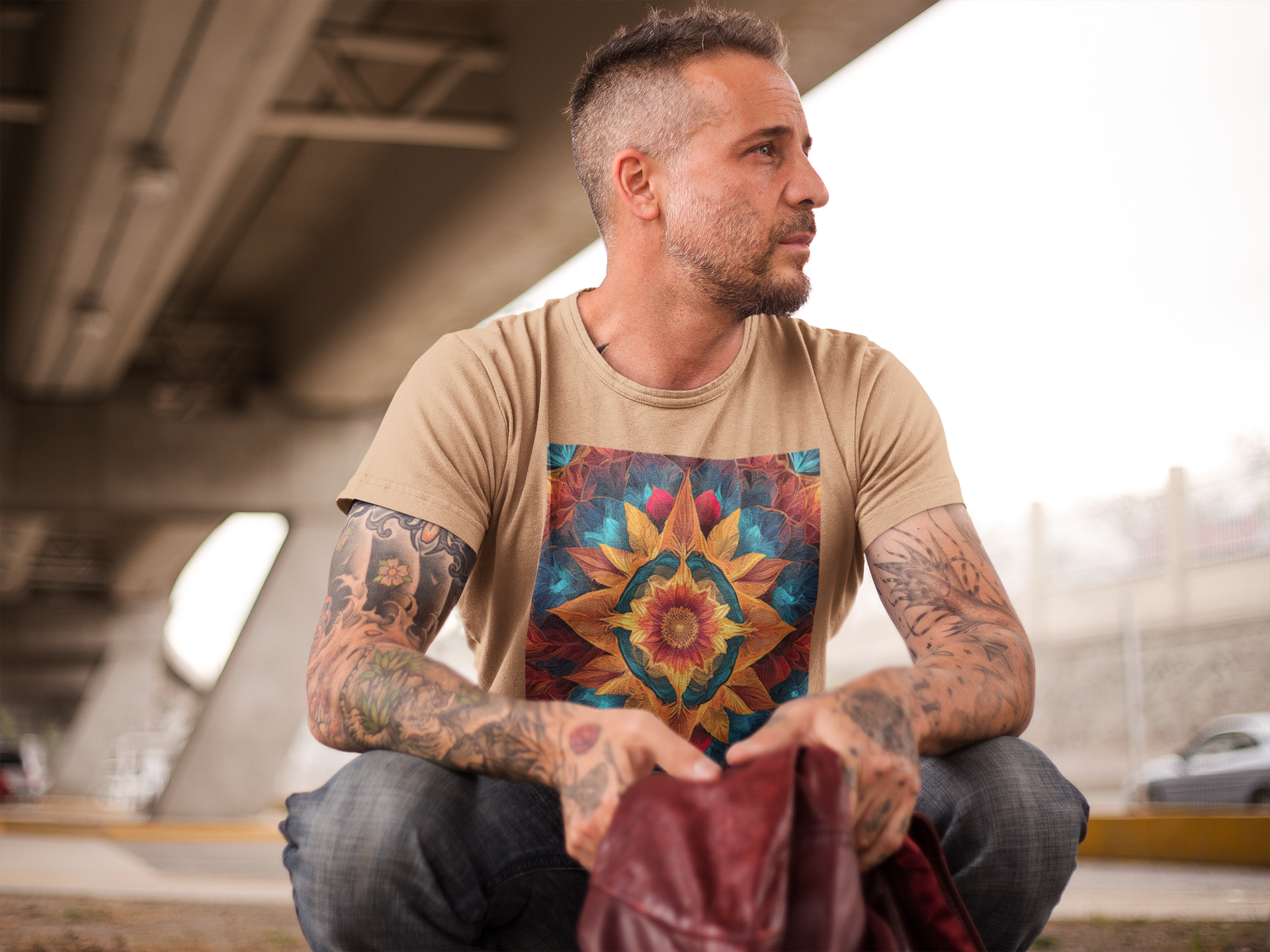 Coleção Mandalas 13<br>T-Shirt Unissex Estonada