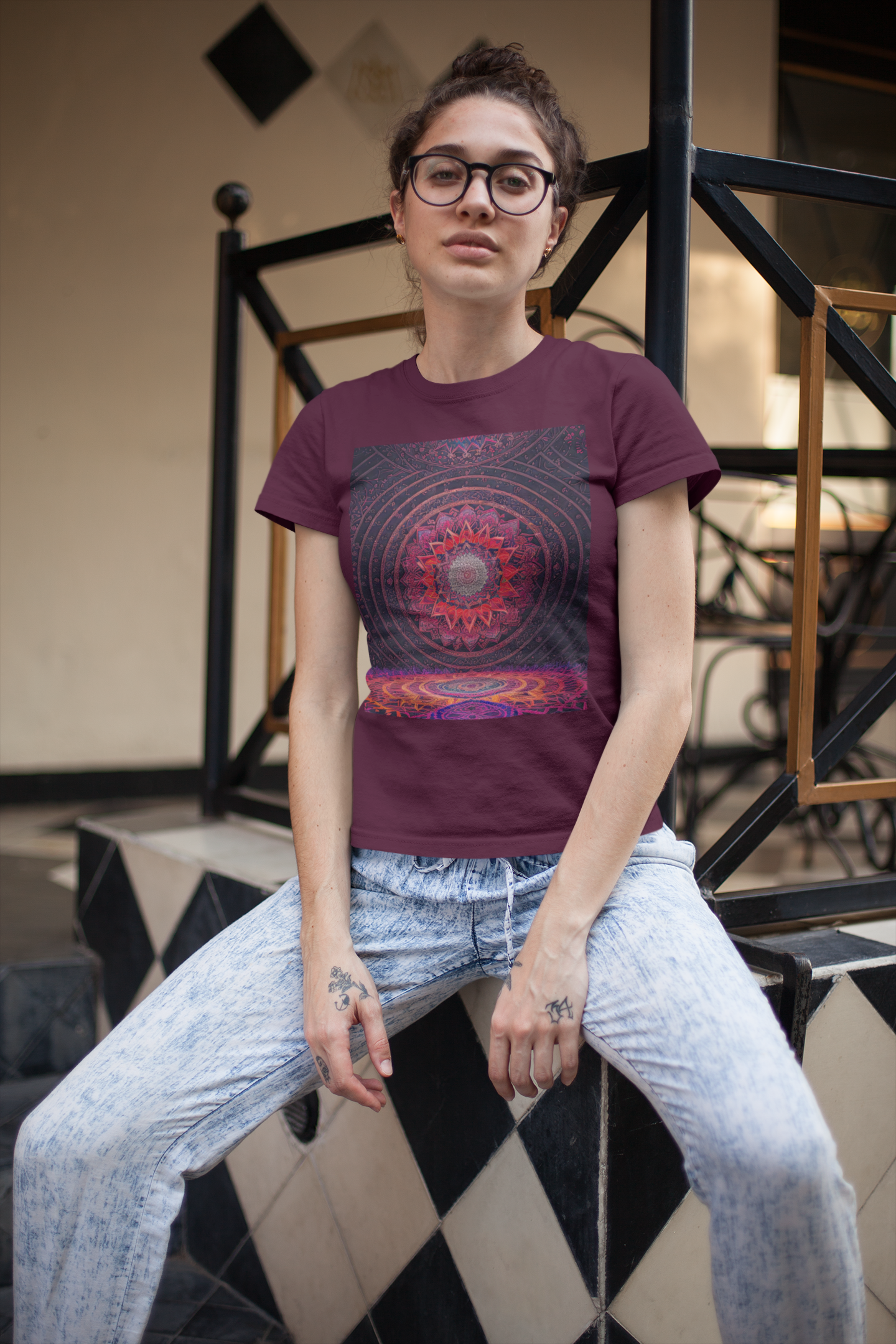 Coleção Mandalas 04<br>T-Shirt Unissex Quality
