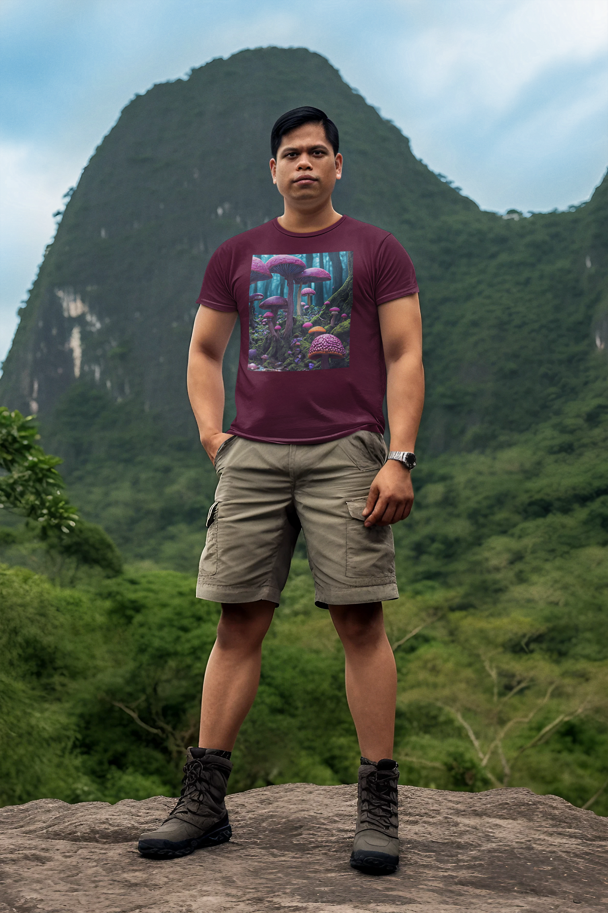 Coleção Magic Mushrooms 02<br>T-Shirt Unissex Quality