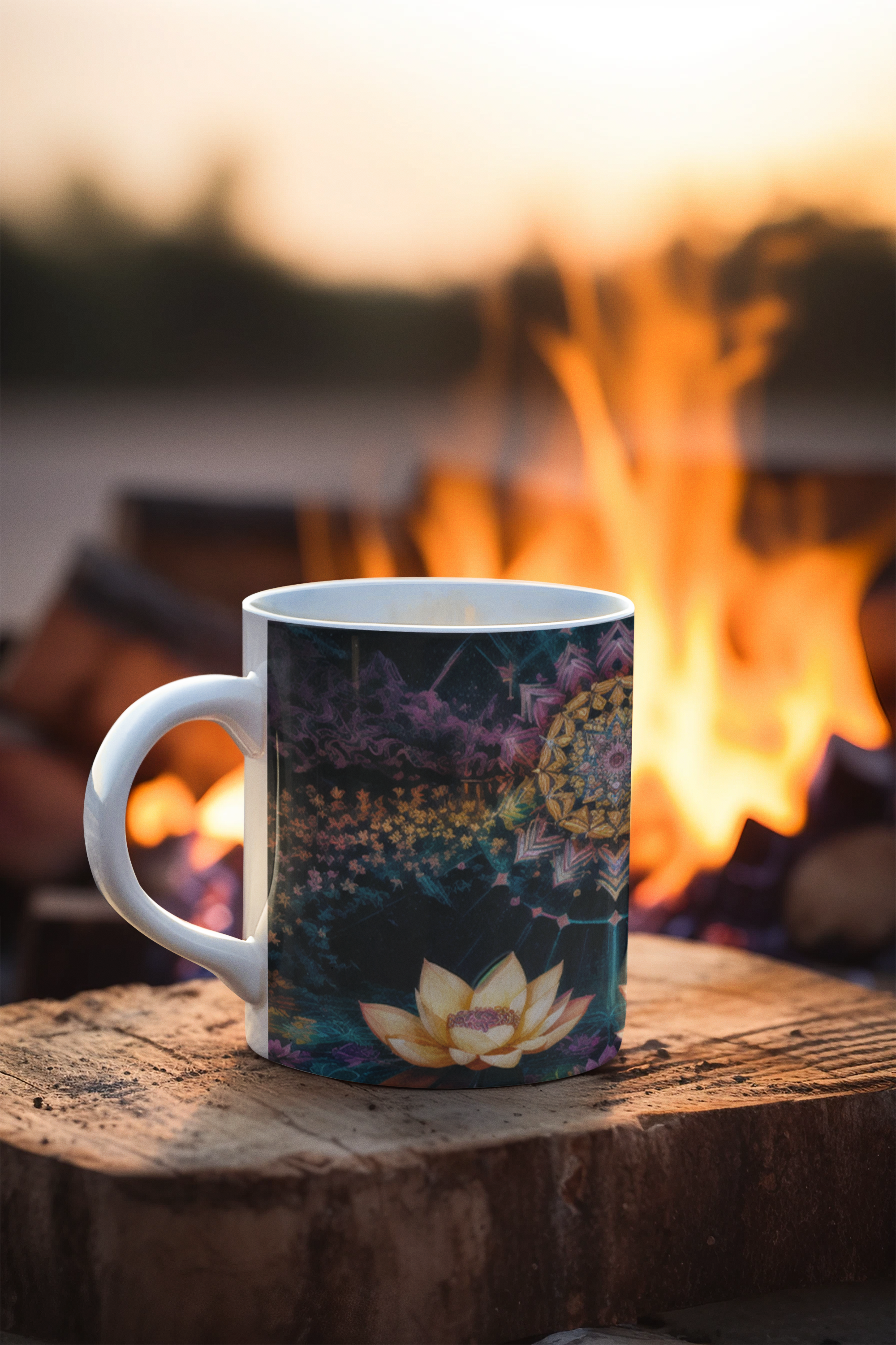 Coleção Mandalas 02<br>Caneca de Porcelana
