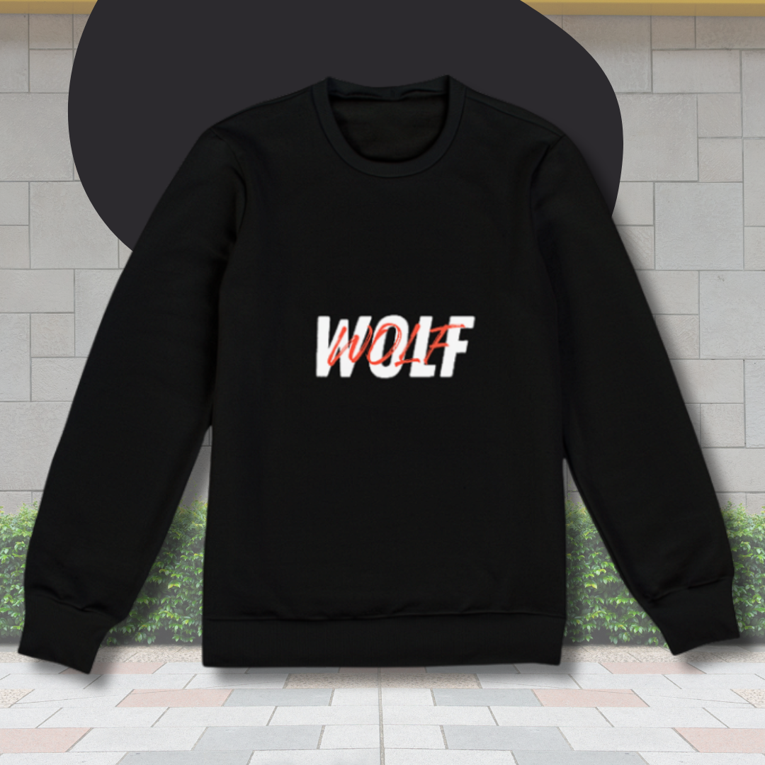 Moletom BlackWolf - escrita branca