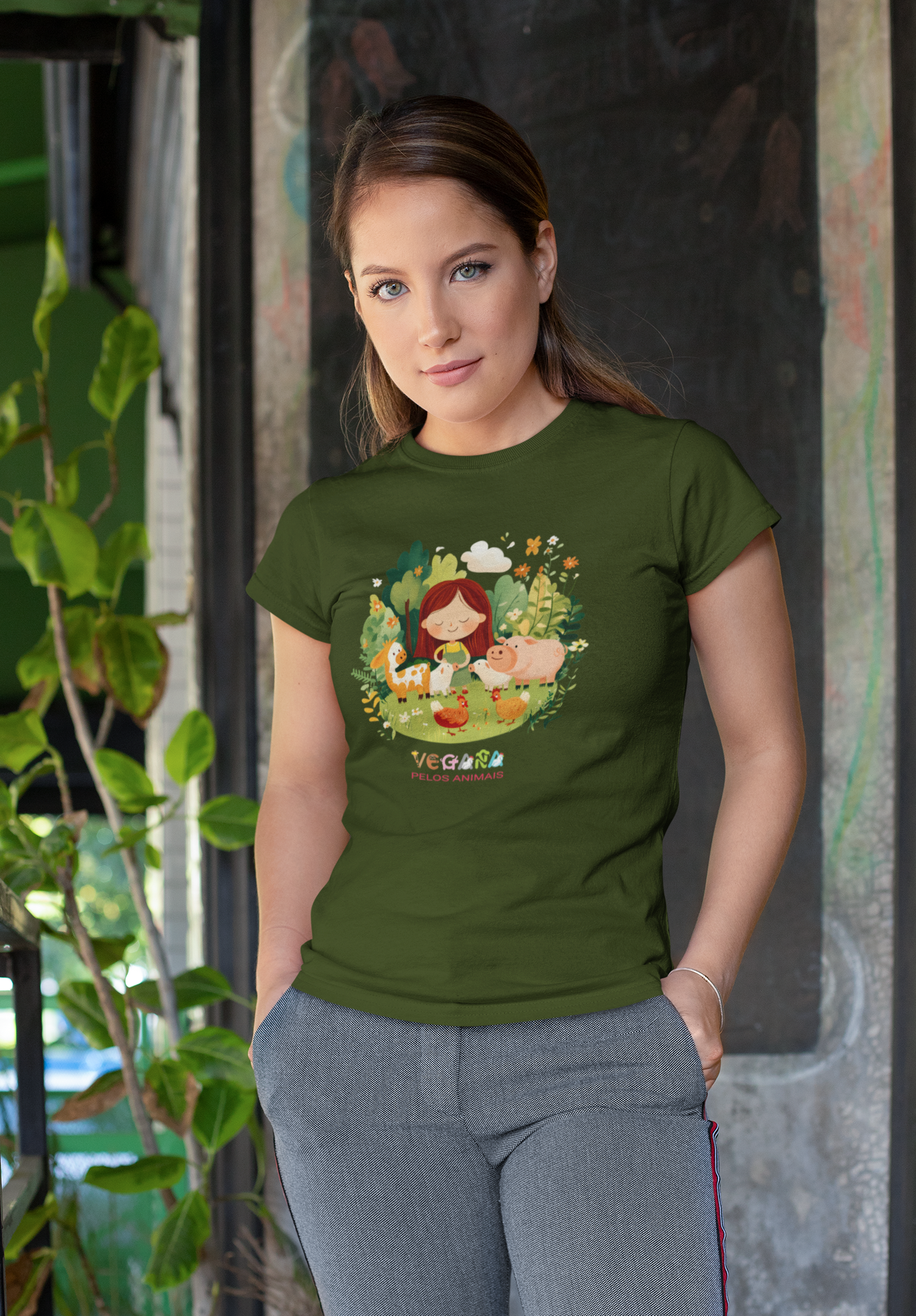 Camiseta Baby Look Vegana pelos Animais