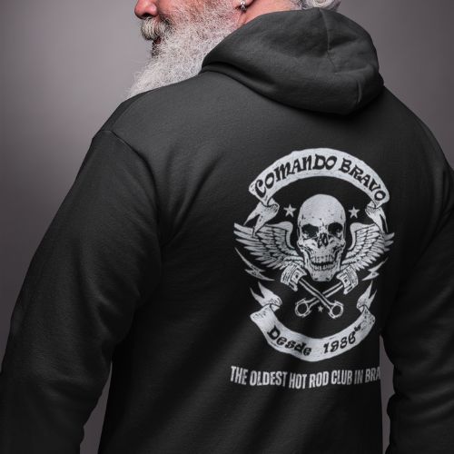 Moletom Unisssex com Ziper Comando Bravo Logo Alternaativa - Unissex