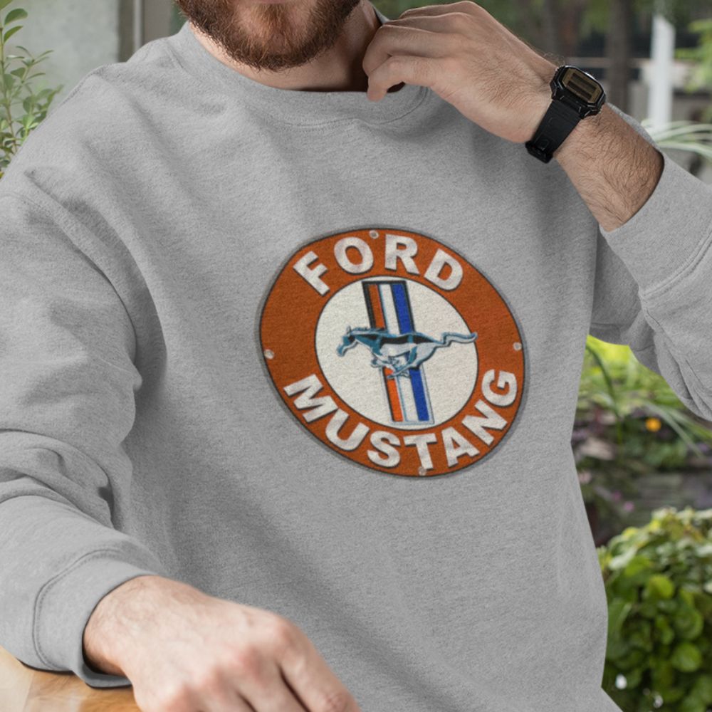 Moletom Ford Mustang – Ícone em Forma de Placa Vintage - Unissex