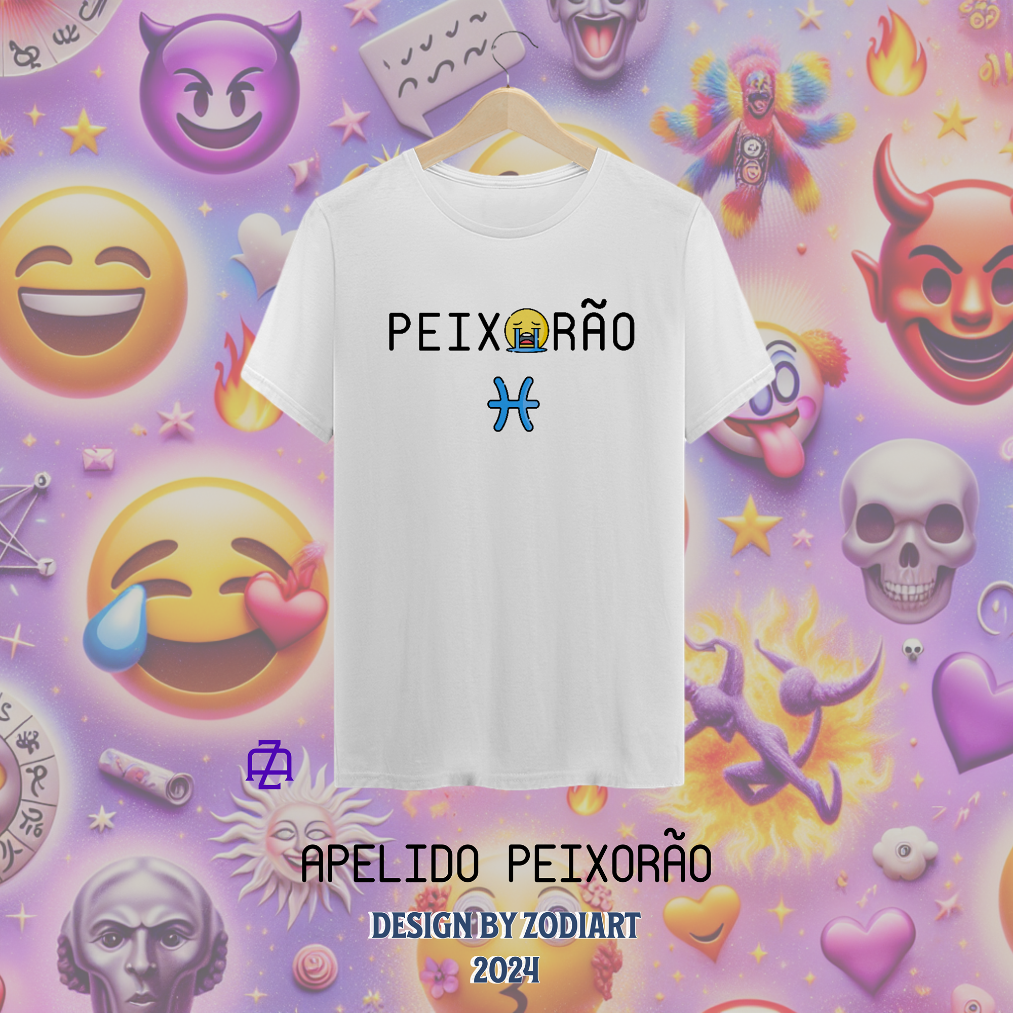 CAMISA PEIXORÃO / BRANCA E CINZA