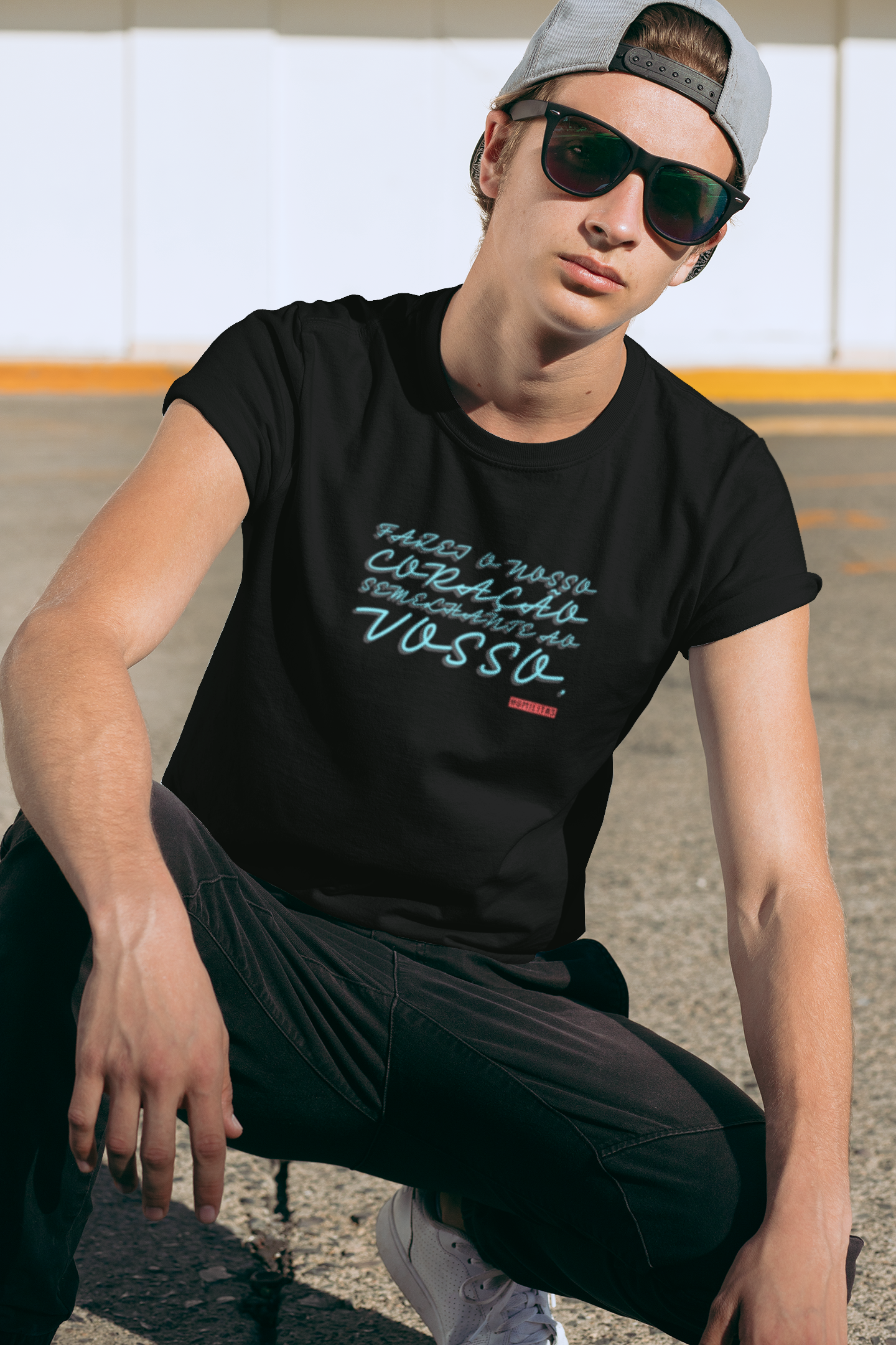 T-Shirt Unissex Quality Humilitas Cloth: Fazei o nosso coração semelhante ao Vosso.