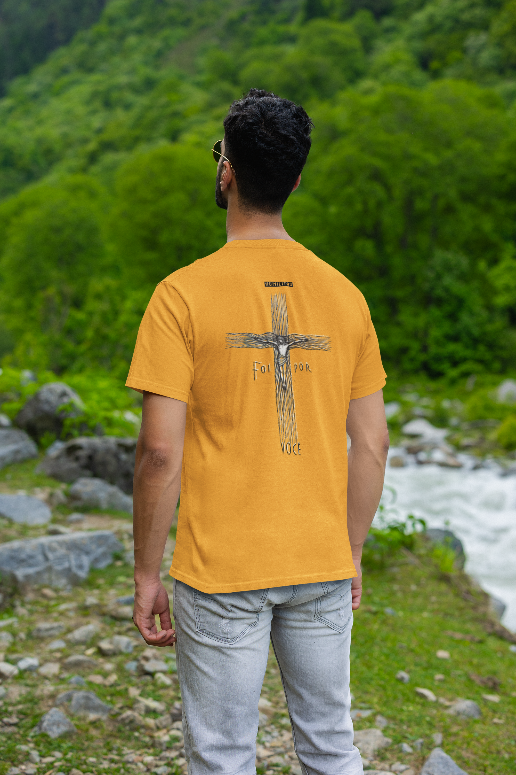 T-Shirt Estonada Unissex Humilitas Cloth : Foi por Você | Coleção Fé em Estilo 