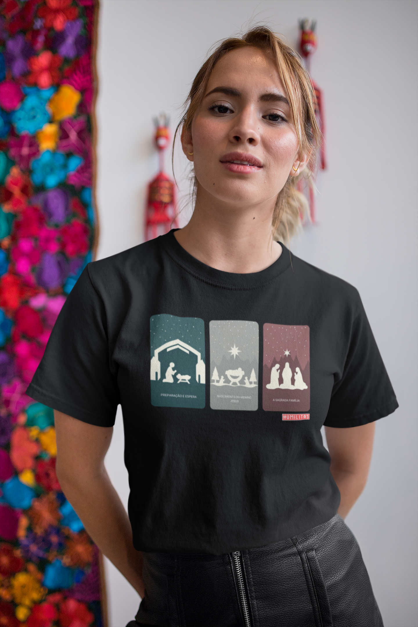 T-Shirt Baby Long Humilitas Cloth: Tríduo Natalino | Coleção Fé em Estilo
