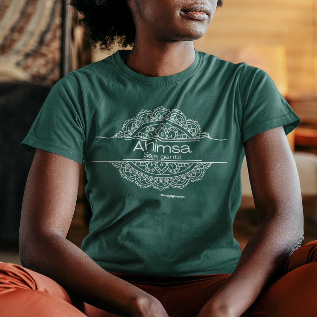 Camiseta Yoga - Ahimsa - Seja Gentil