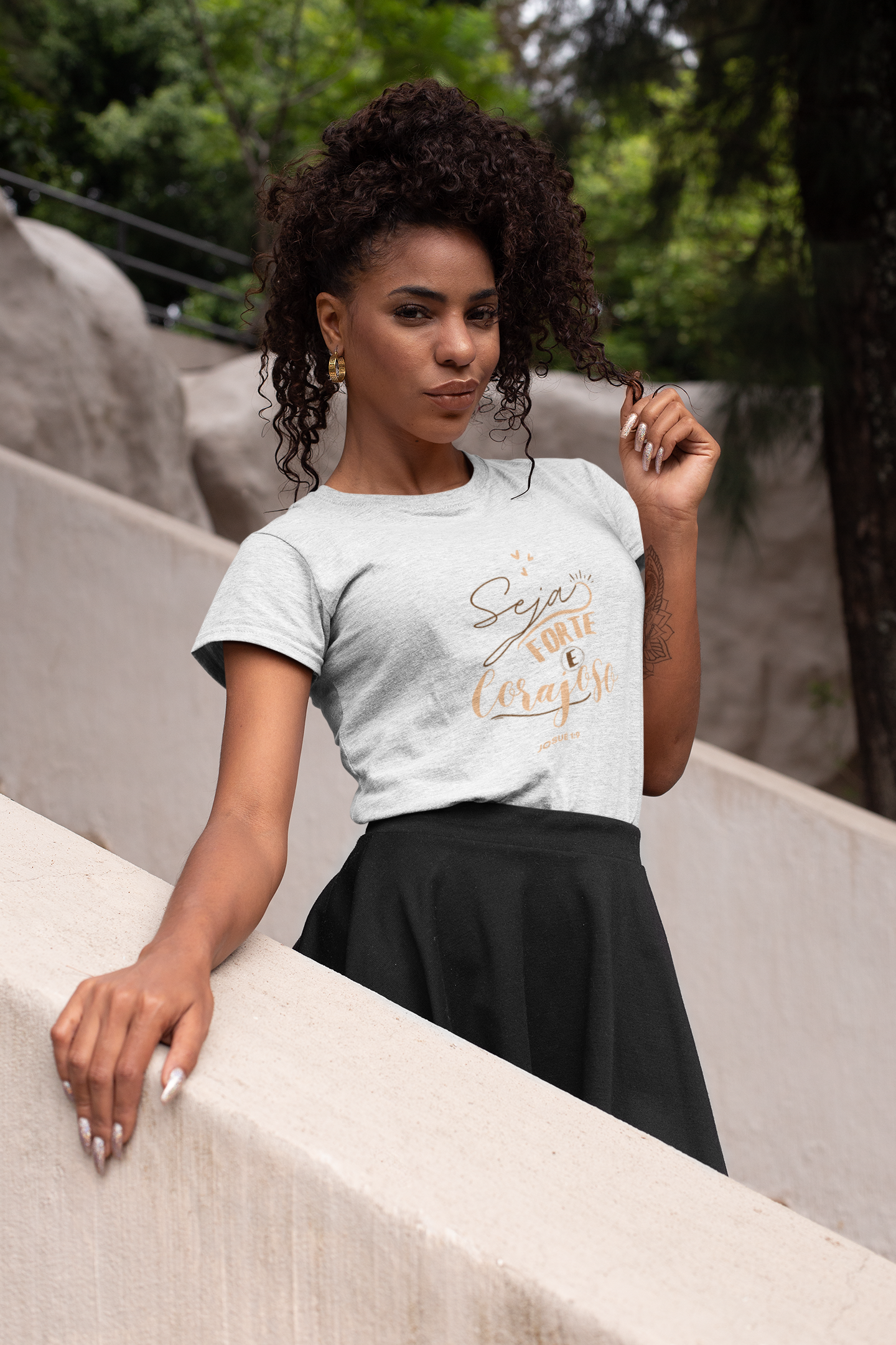 Camiseta Baby Long Stare Josué 1:9