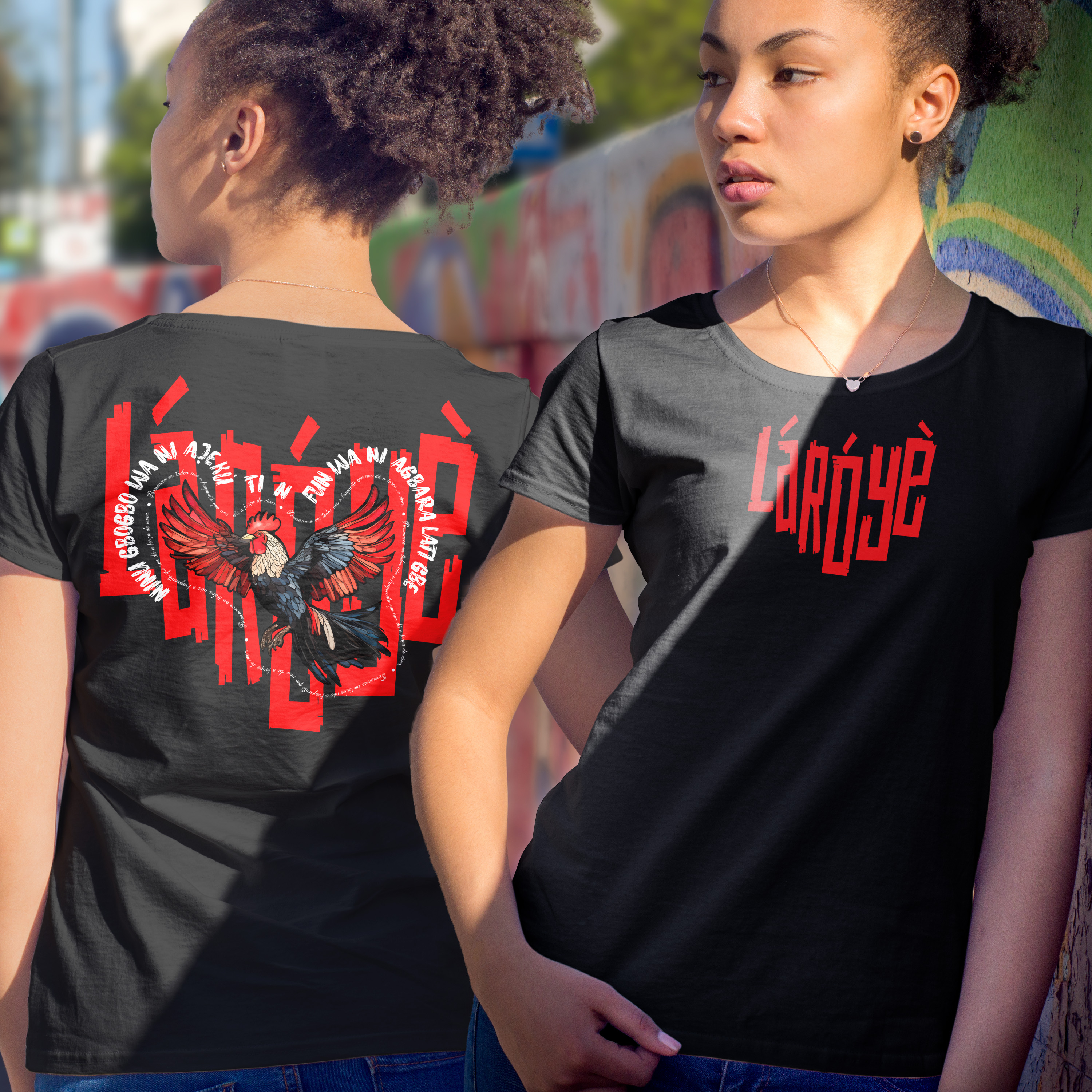 Camiseta Exú - Salve, mensageiro! - Tecidos Escuros