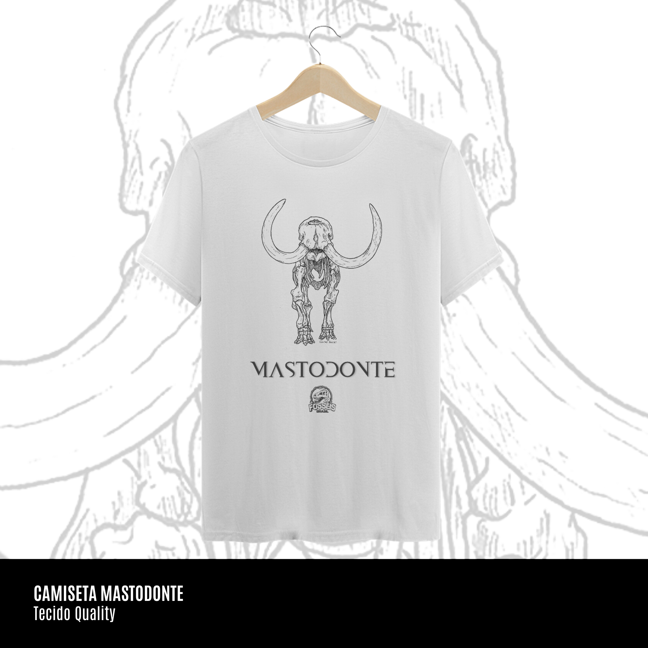 Camiseta Mastodonte | Ilustrações por Leandro Sanches