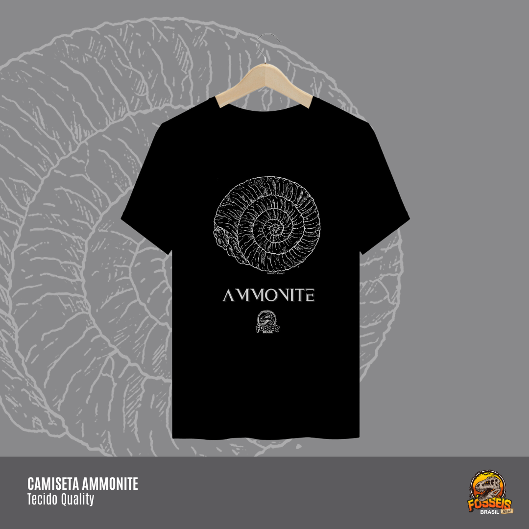 Camiseta Ammonite | Ilustração por Leandro Sanches