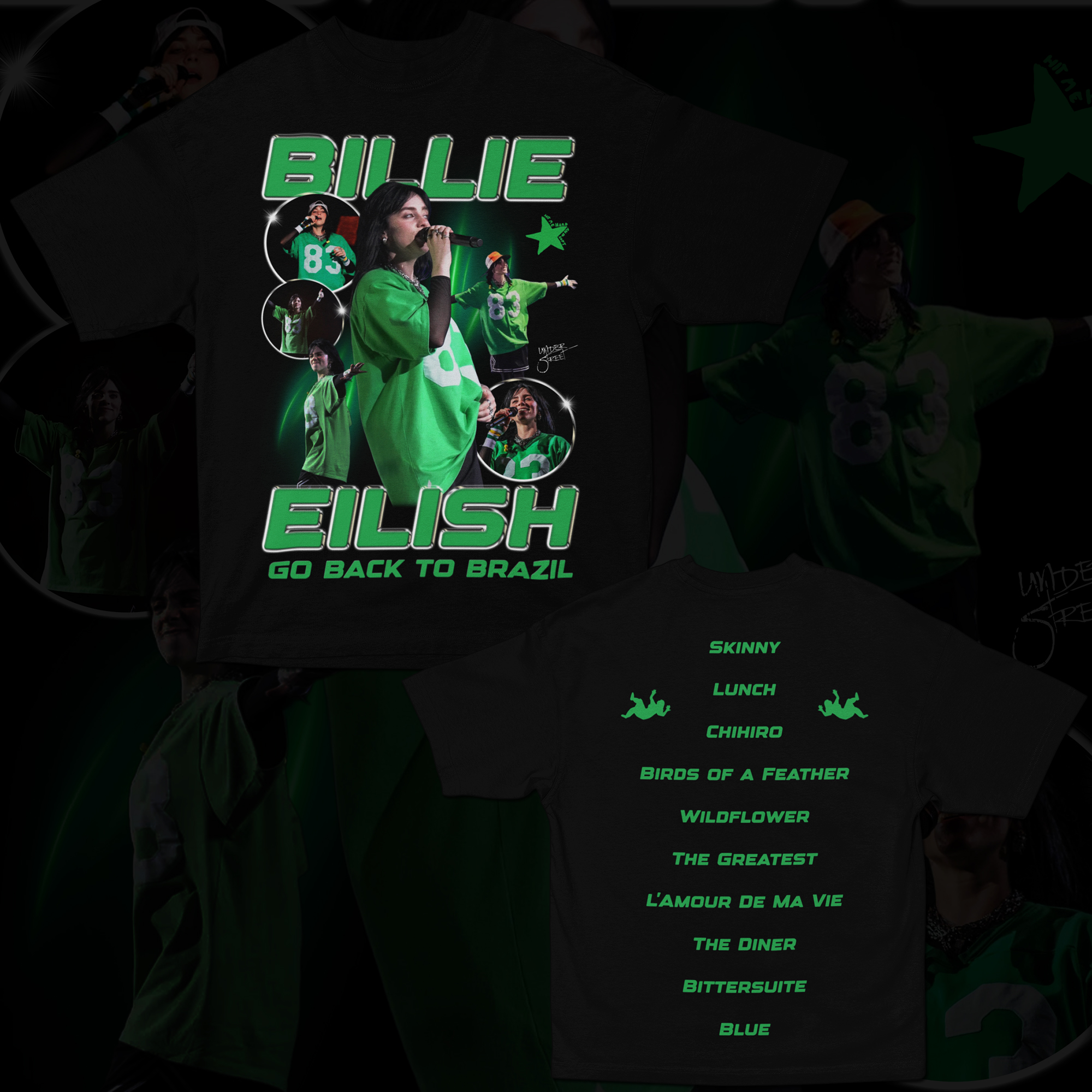 BILLIE EILISH BRAZIL (FRENTE E COSTA)