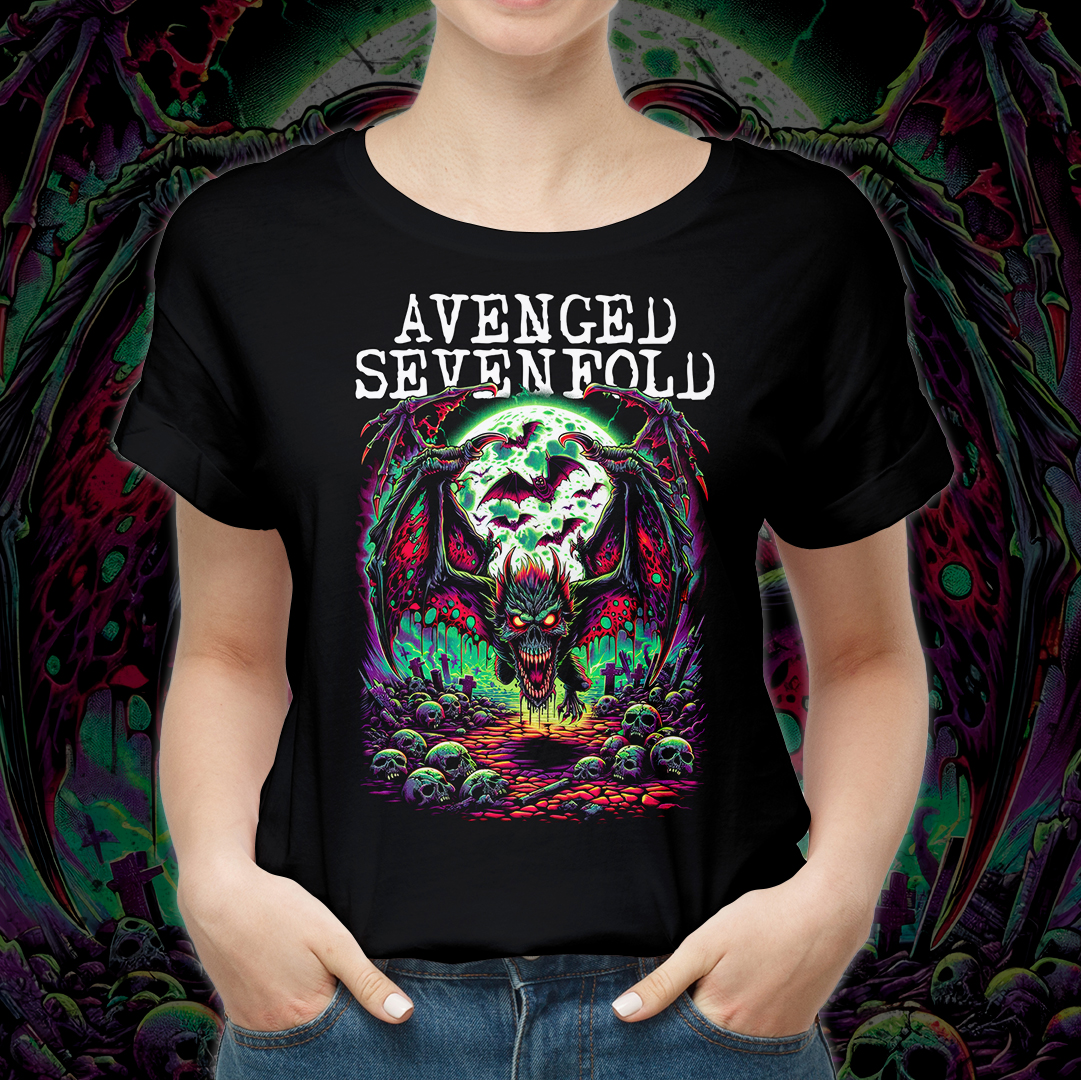 Camiseta Feminina Avenged Sevenfold | Bat Country