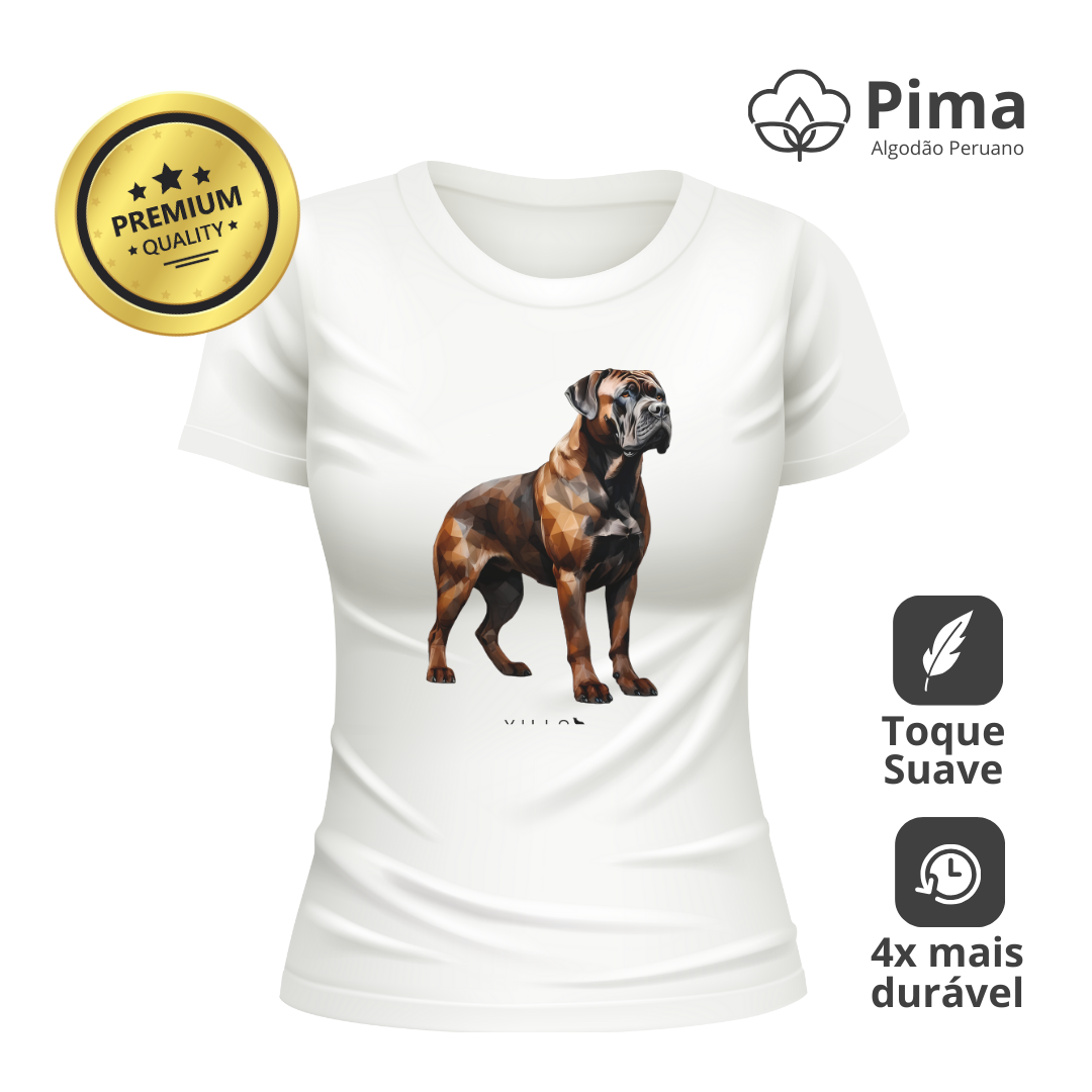 Camiseta Baby Long Pima Premium Mastim Fila Brasileiro
