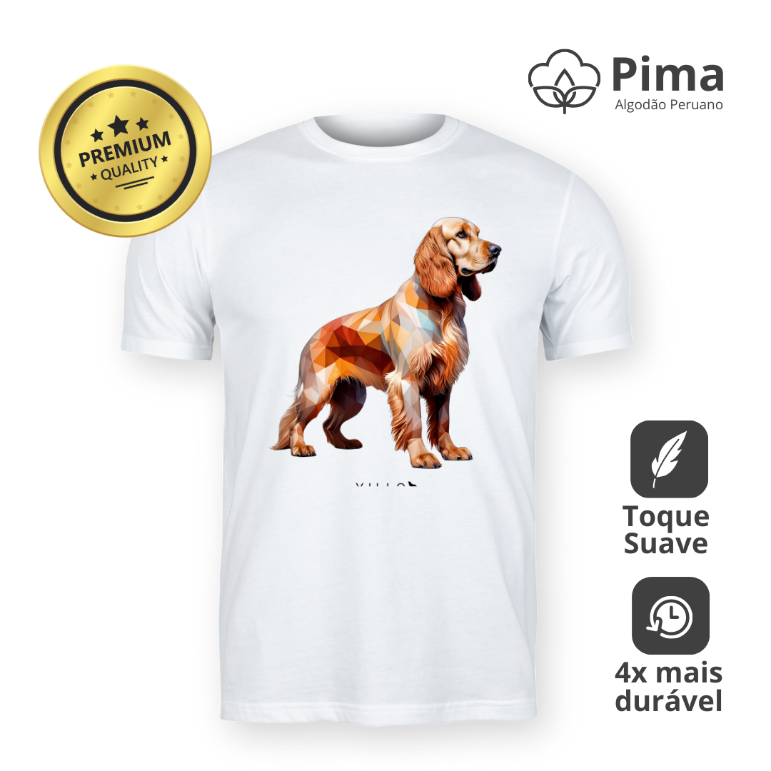 Camiseta Pima Premium Cocker Spaniel Inglês