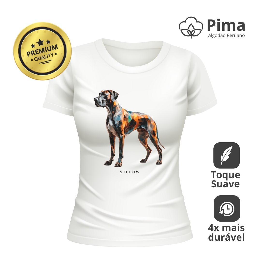 Camiseta Baby Long Pima Premium Dogue Alemão