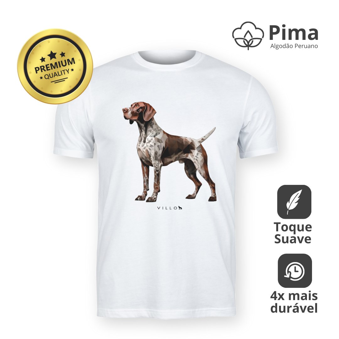 Camiseta Pima Premium Braco Alemão de pelo curto