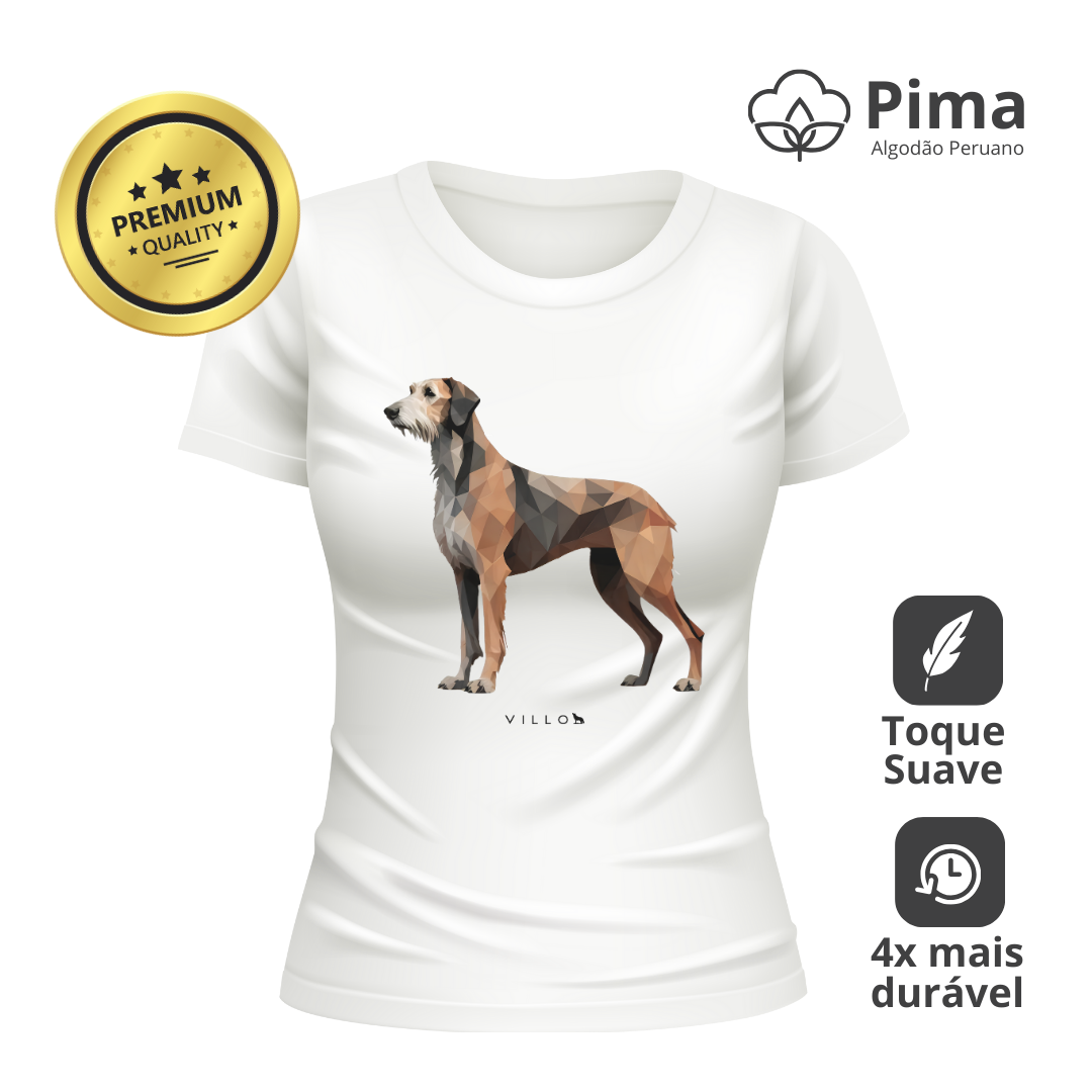 Camiseta Baby Long Pima Premium Lébrel Irlandês