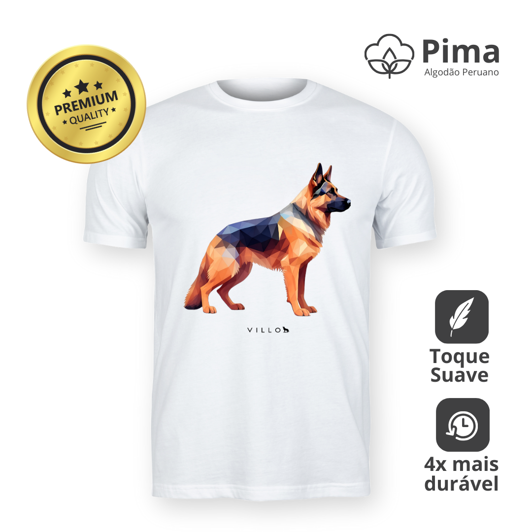 Camiseta Pima Premium Pastor Alemão
