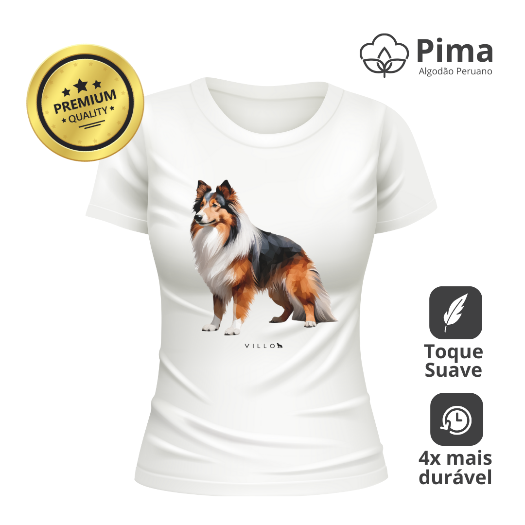 Camiseta Baby Long Pima Premium Pastor Shetland Pug