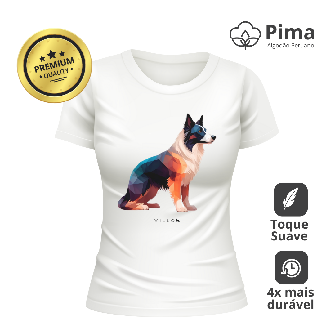 Camiseta Baby Long Pima Premium Border Collie