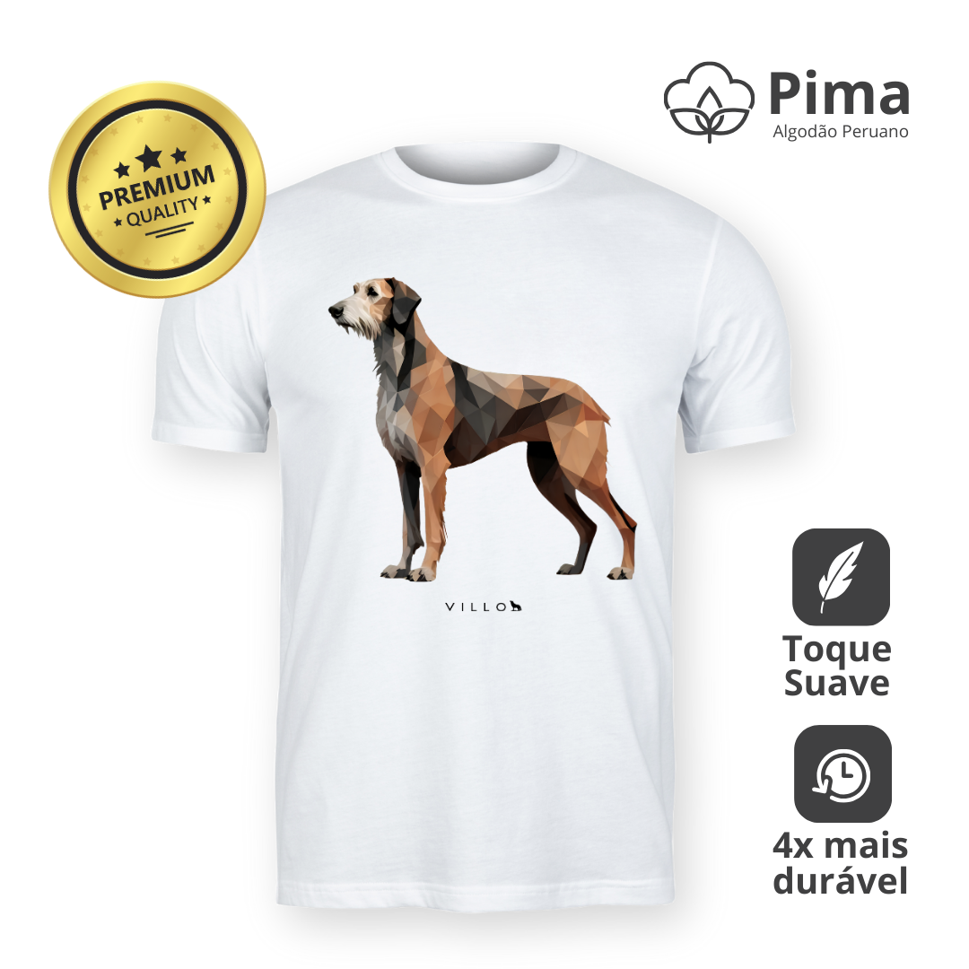 Camiseta Pima Premium Lébrel Irlandês
