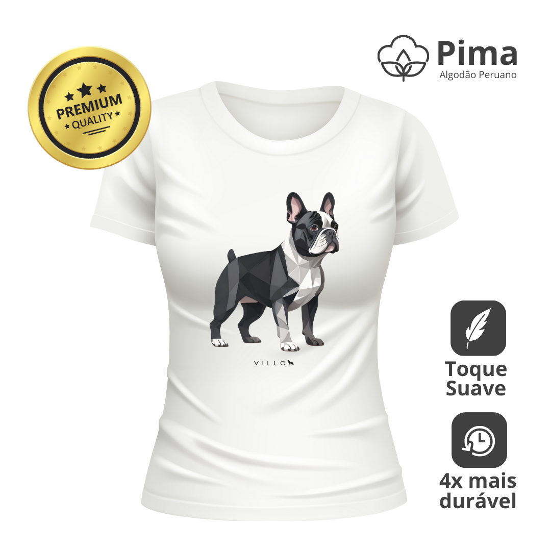 Camiseta Baby Long Pima Premium Bulldog Frânces