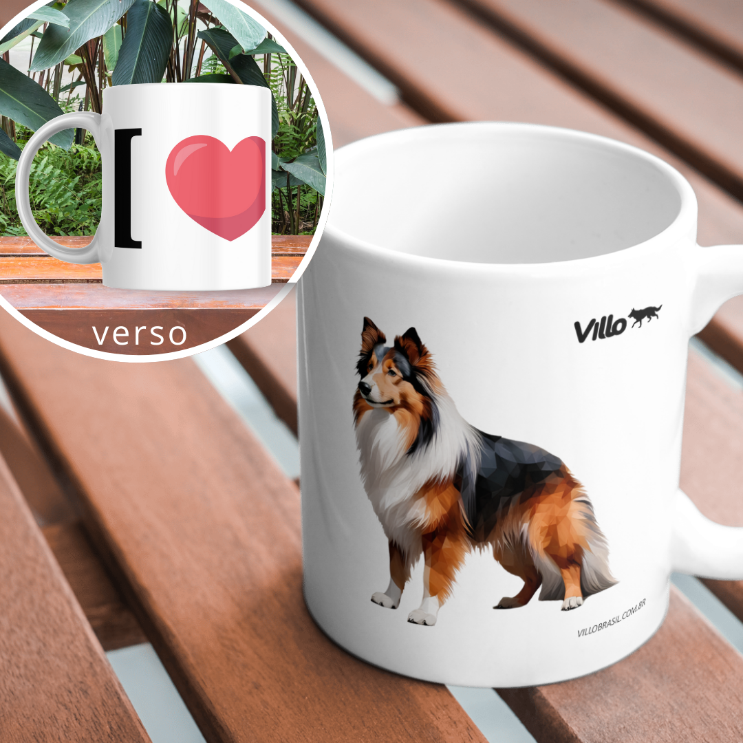 Caneca Pastor Shetland Pug