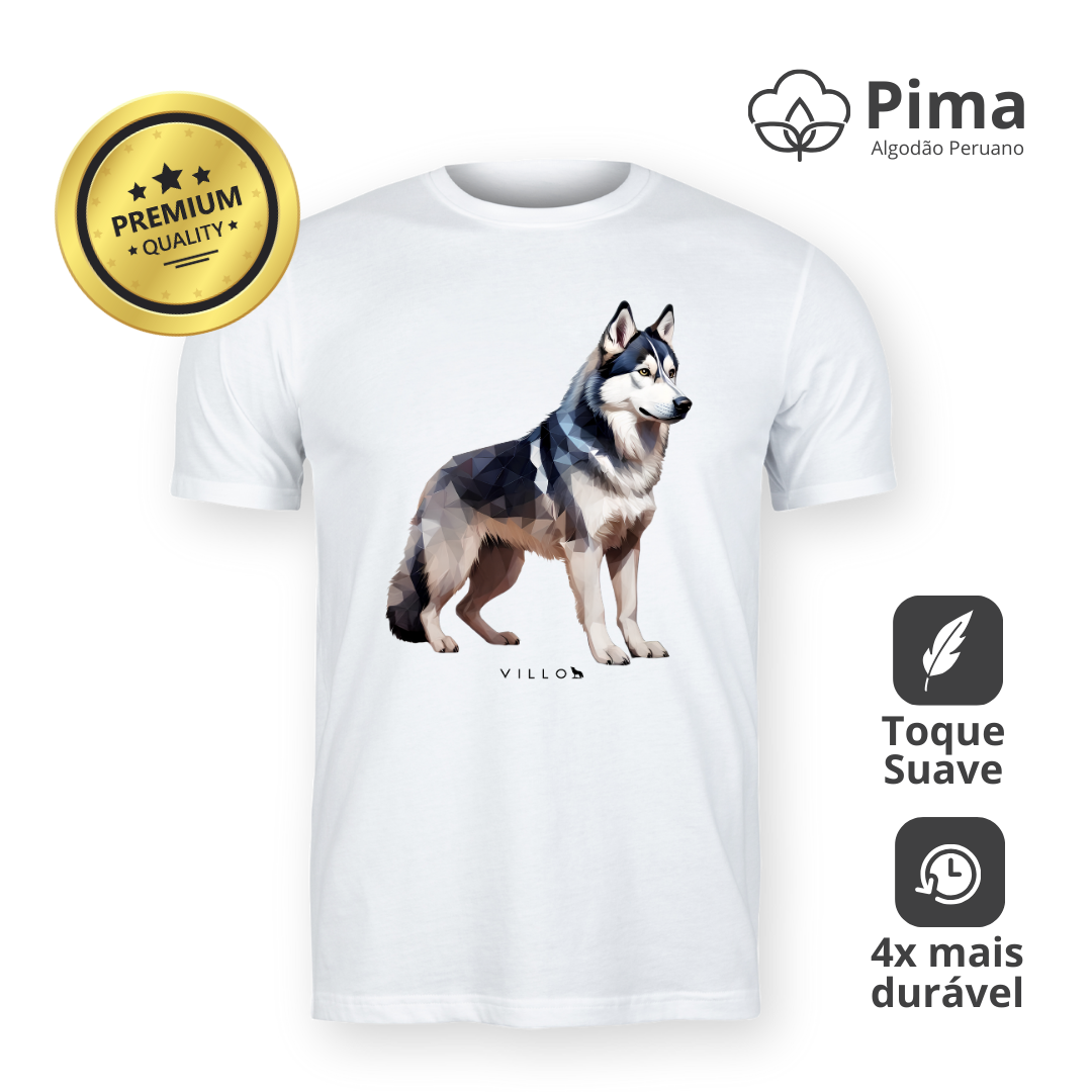 Camiseta Pima Premium Husky Siberiano 
