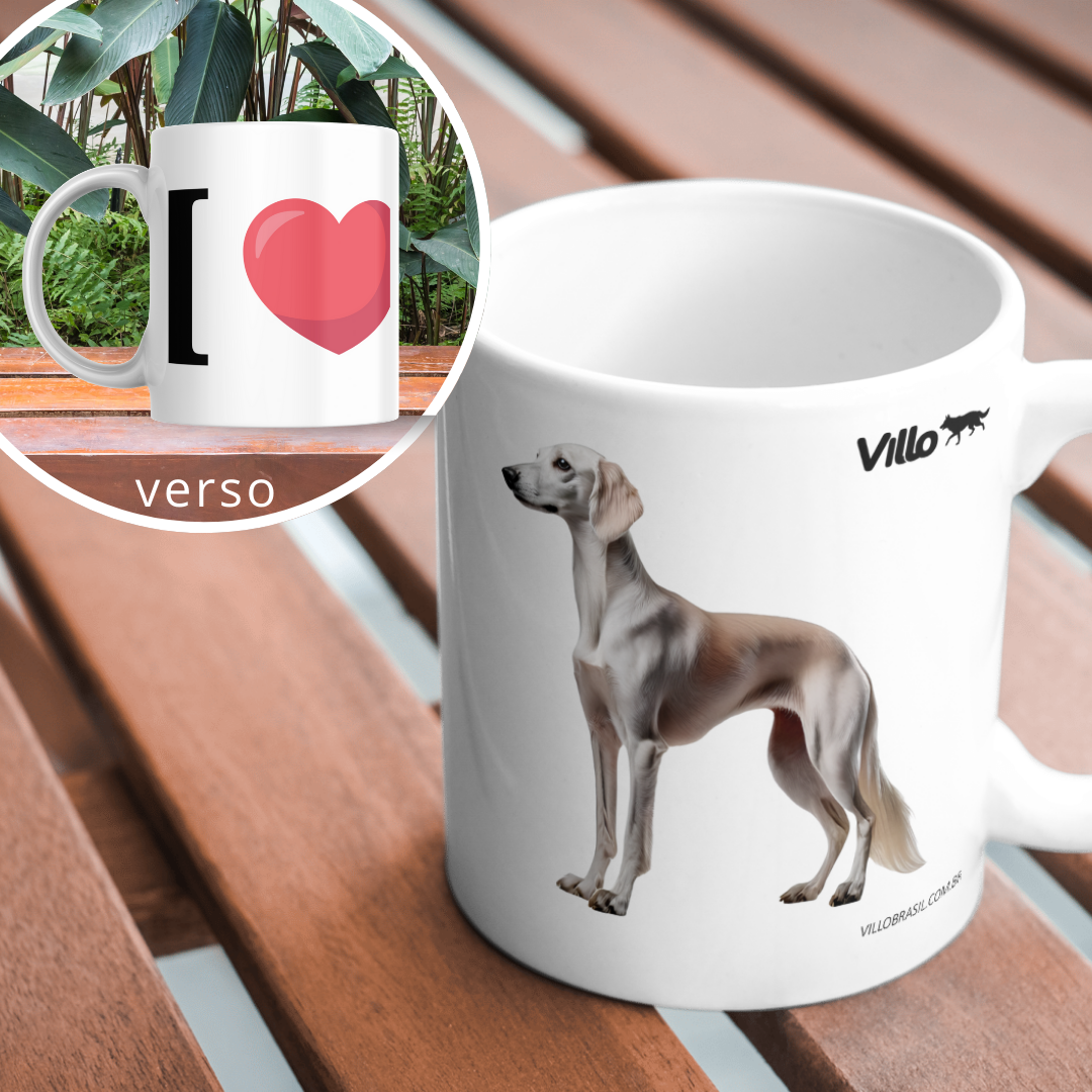 Caneca Saluki pelo curto